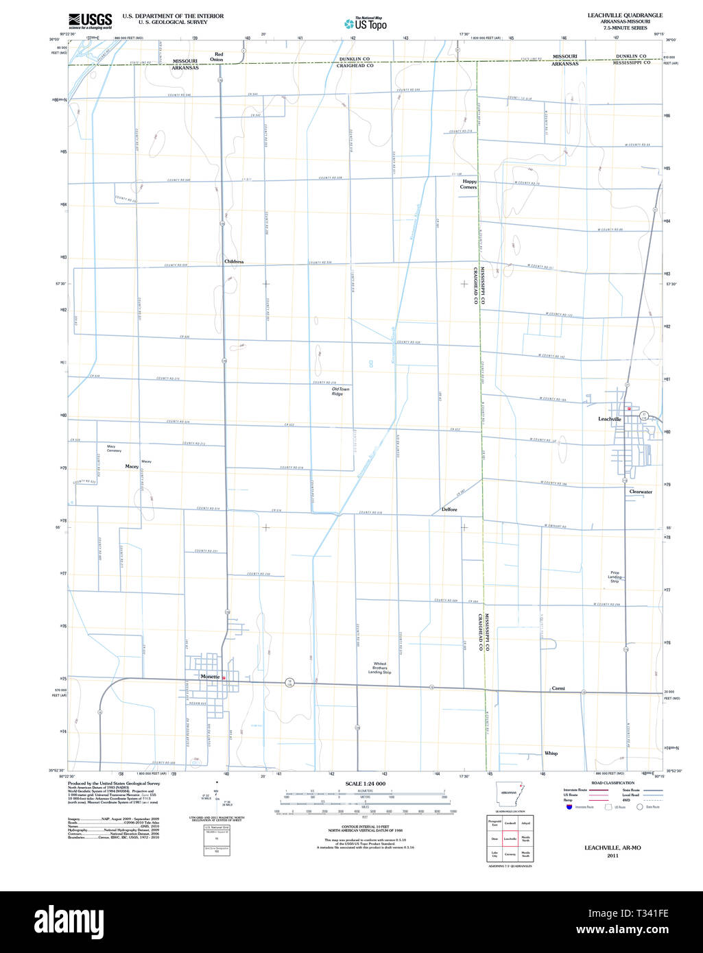 Map of leachville hires stock photography and images Alamy