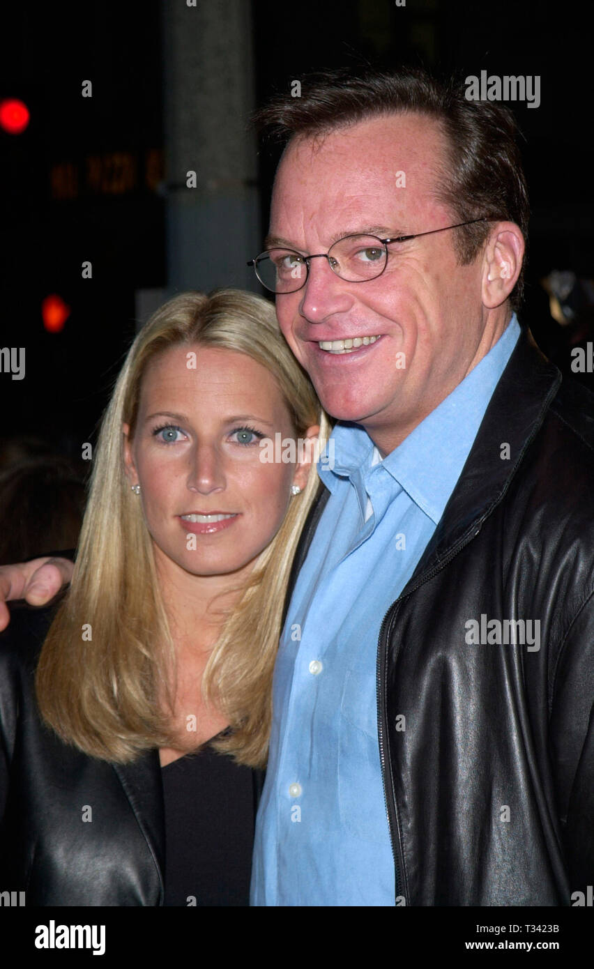 LOS ANGELES, CA. March 13, 2001: Actor TOM ARNOLD & wife at the Los ...