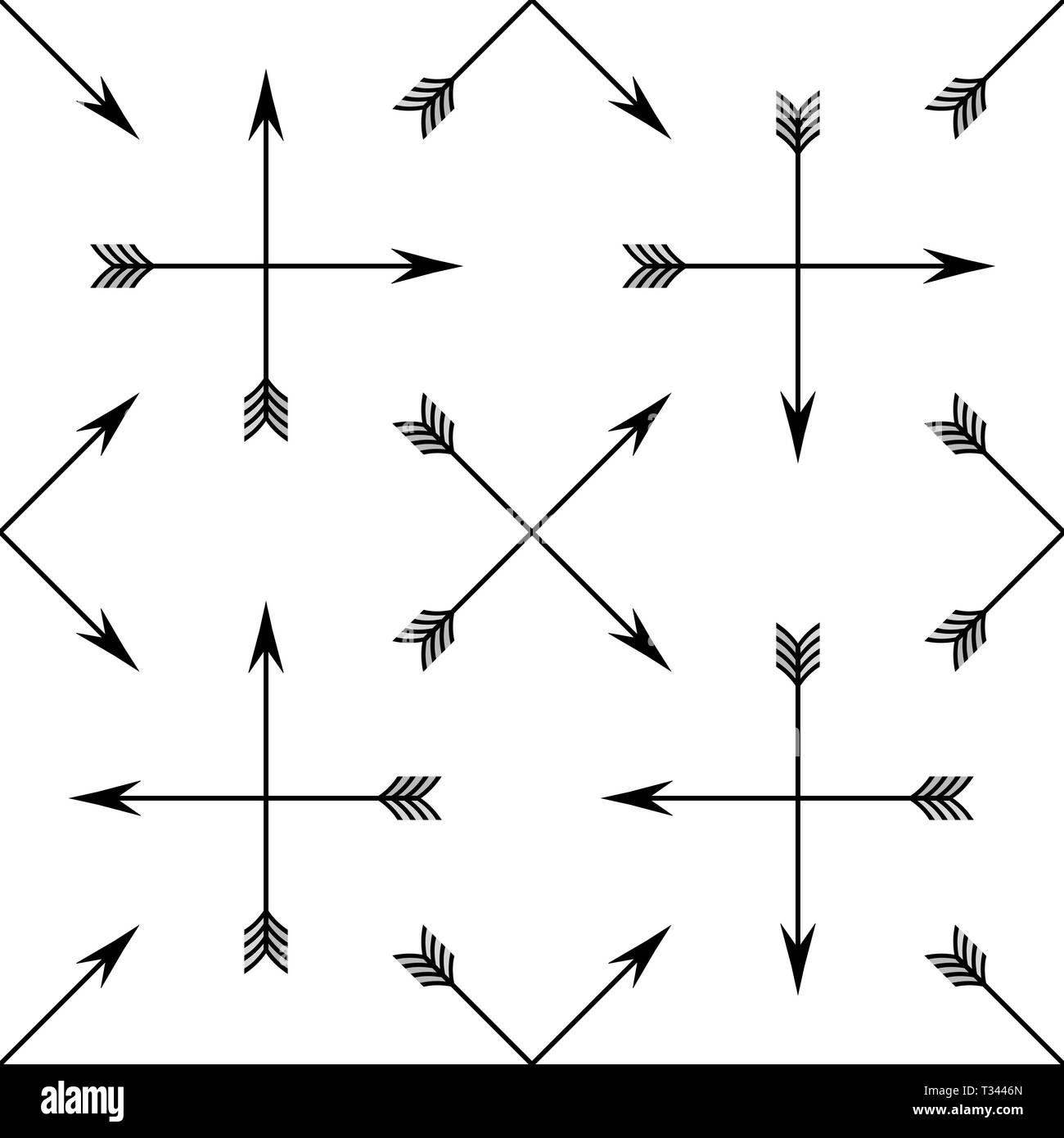 Crossed arrows seamless pattern. on a white background eps 10 Stock ...