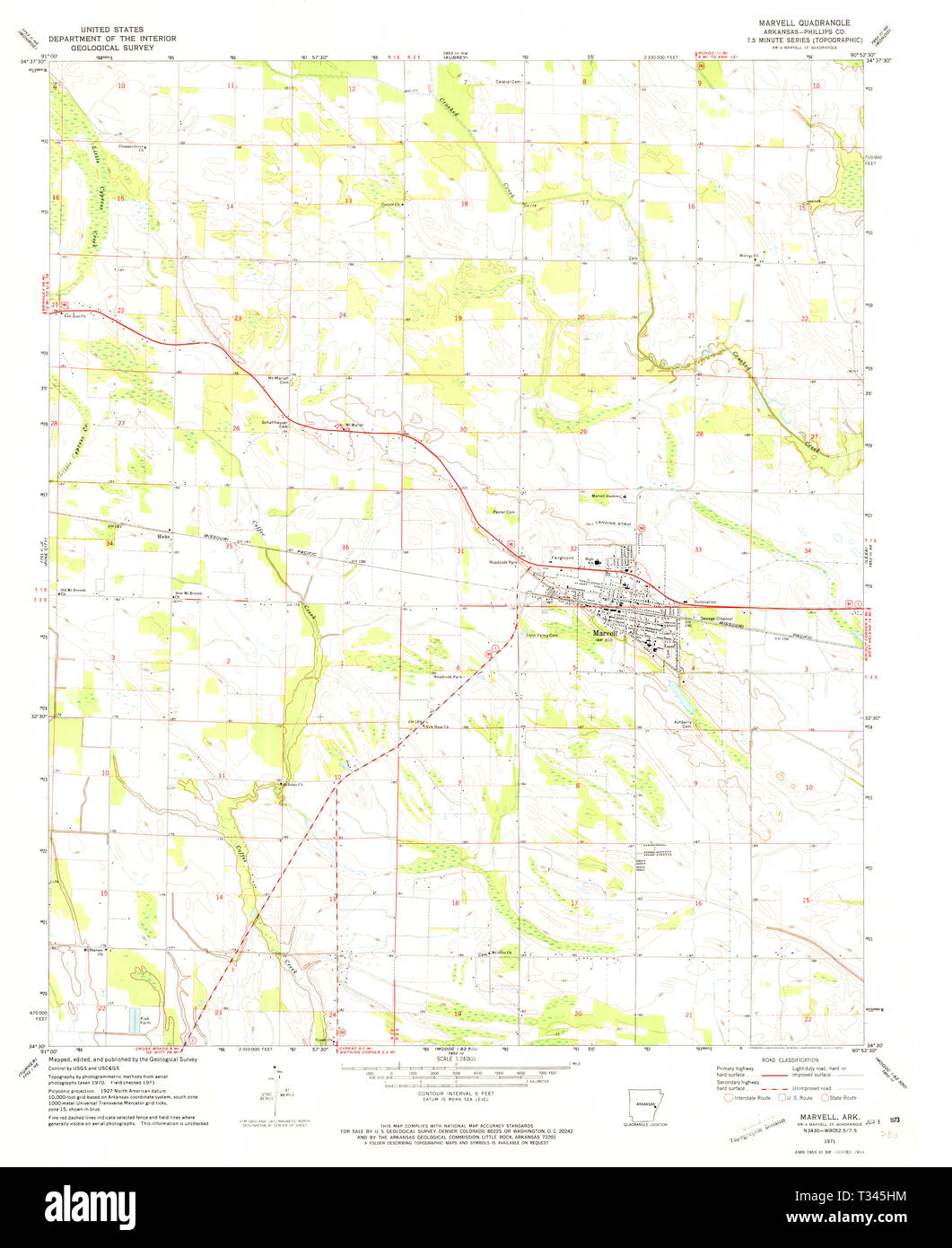 Marvell arkansas map hires stock photography and images Alamy