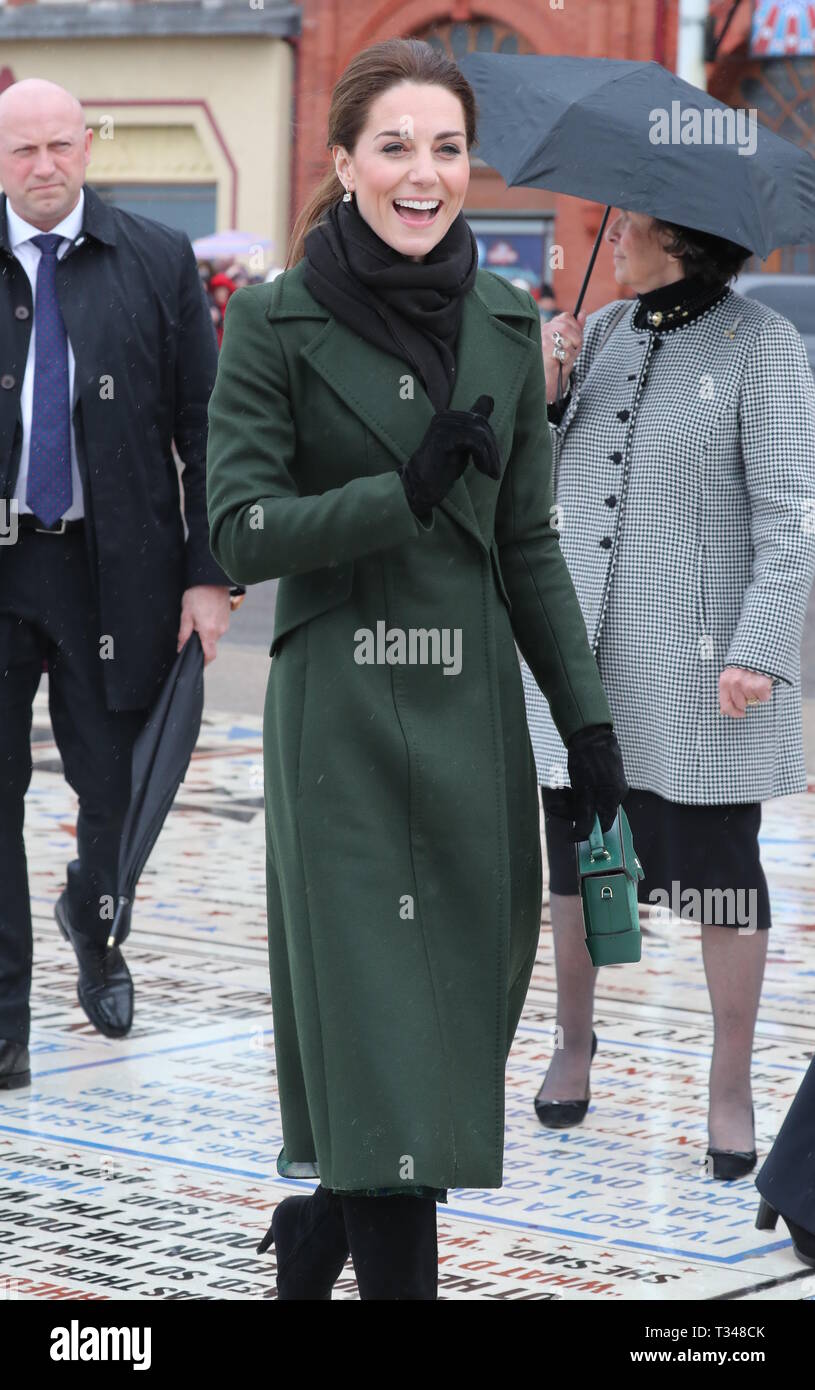 The Duke and Duchess of Cambridge visit the iconic Blackpool Tower. In