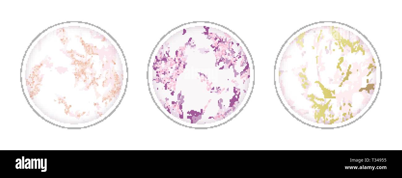 Highlight covers backgrounds. Set of marble design Stock Vector