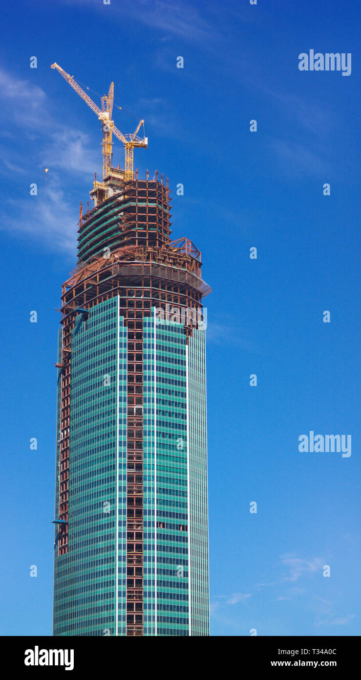 skyscraper develop on sky background Stock Photo - Alamy