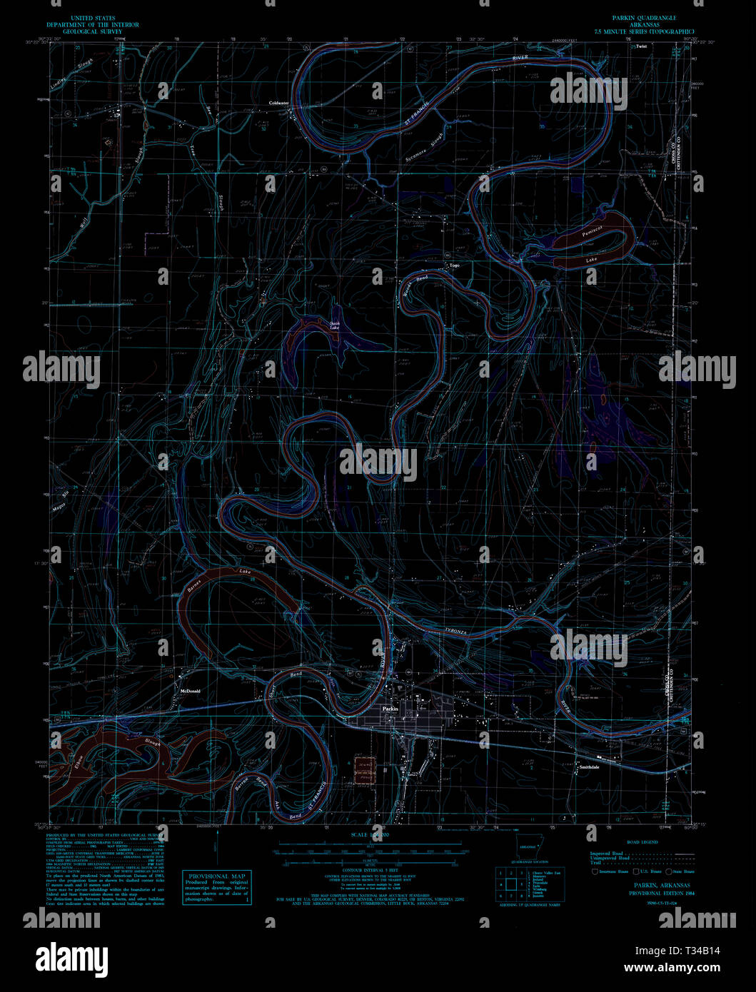 Parkin arkansas map hires stock photography and images Alamy