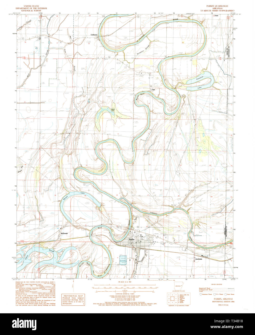 Parkin arkansas map Cut Out Stock Images & Pictures Alamy