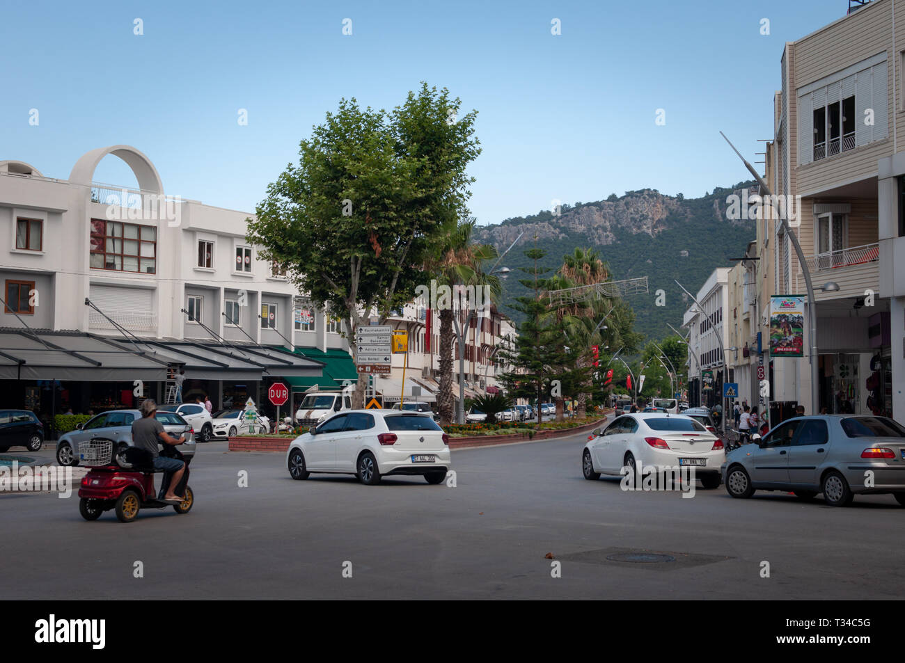 streets of Kemer, Antalya, Turkey Stock Photo