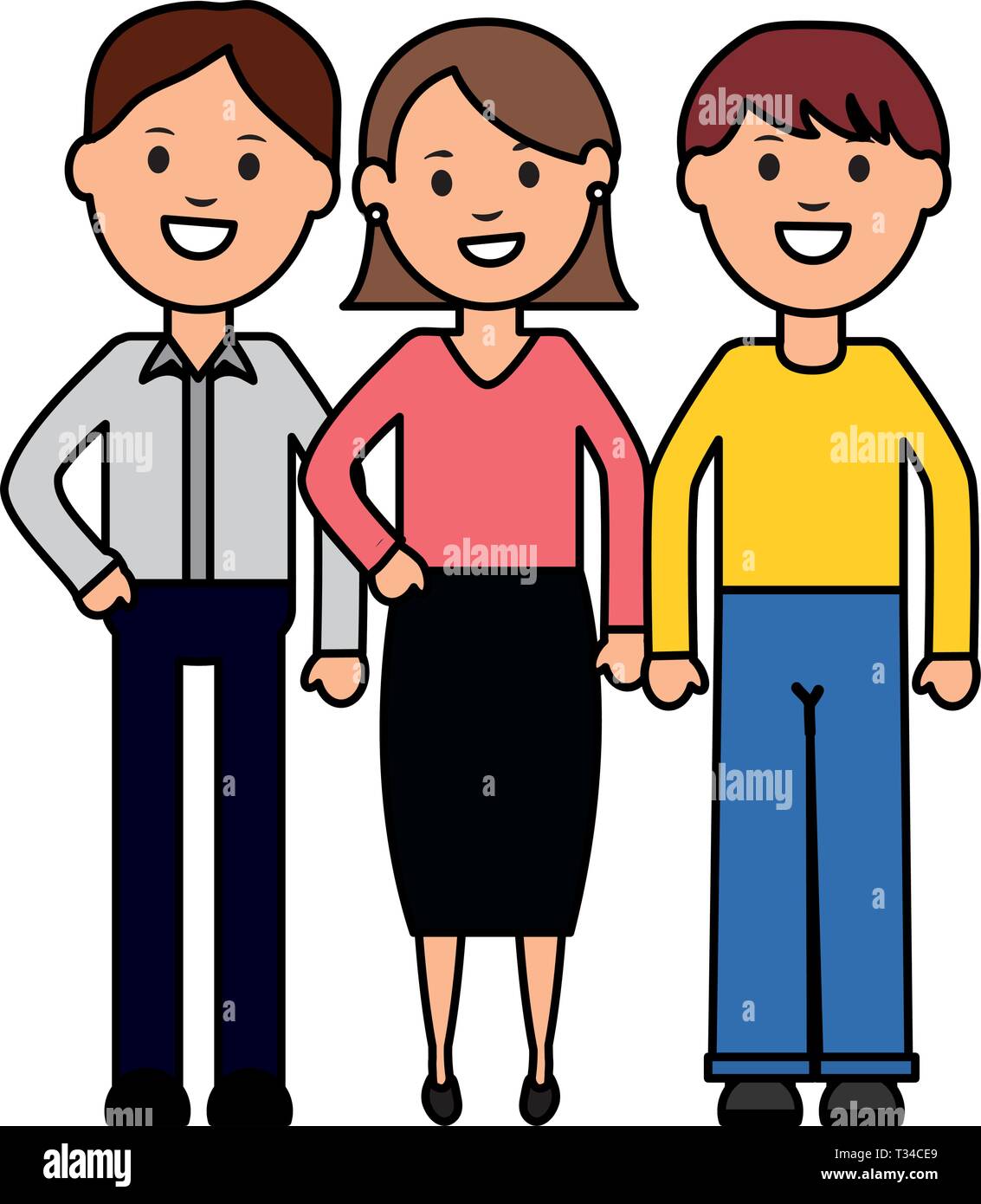 young people avatars characters vector illustration design Stock Vector ...
