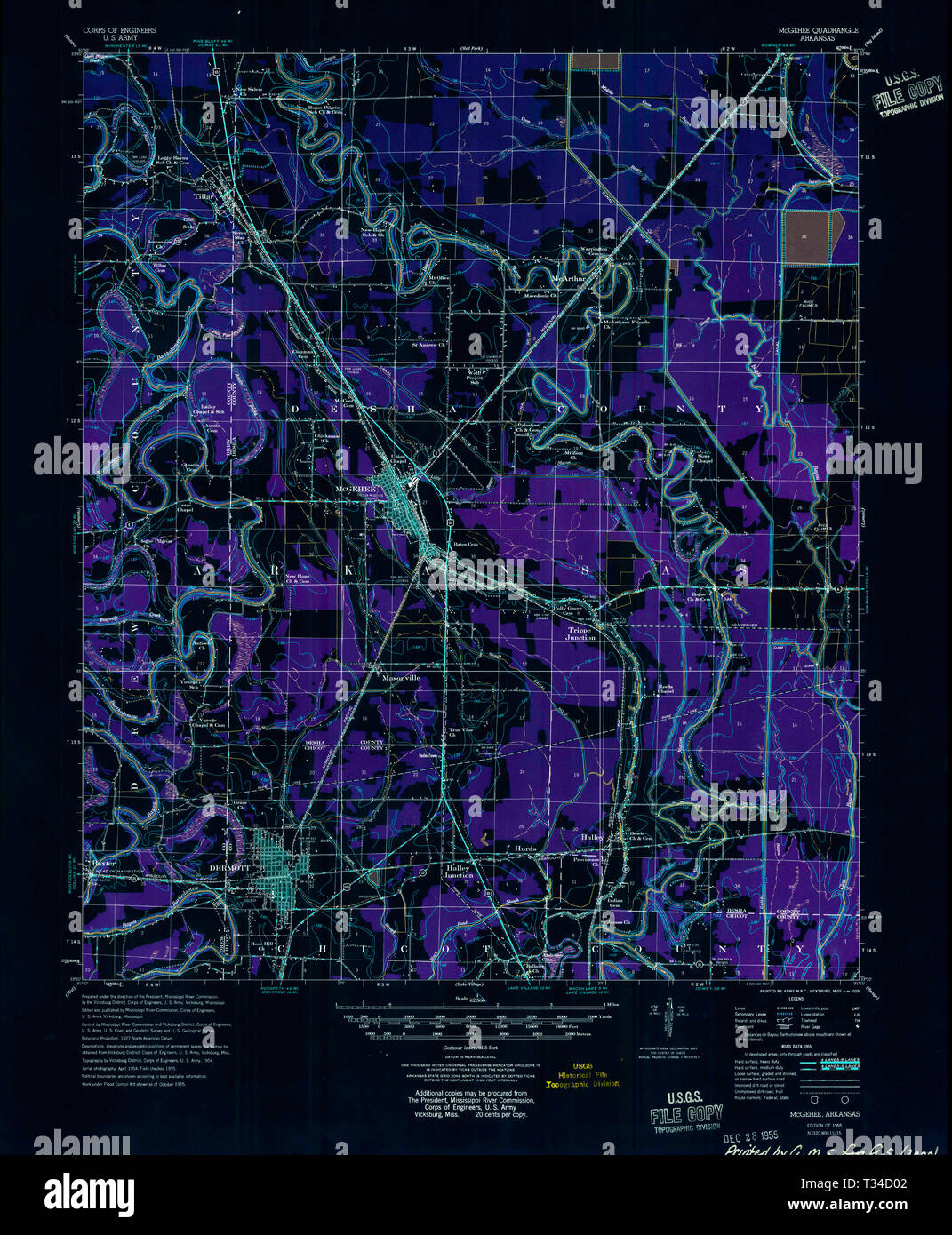 Mcgehee arkansas map hires stock photography and images Alamy