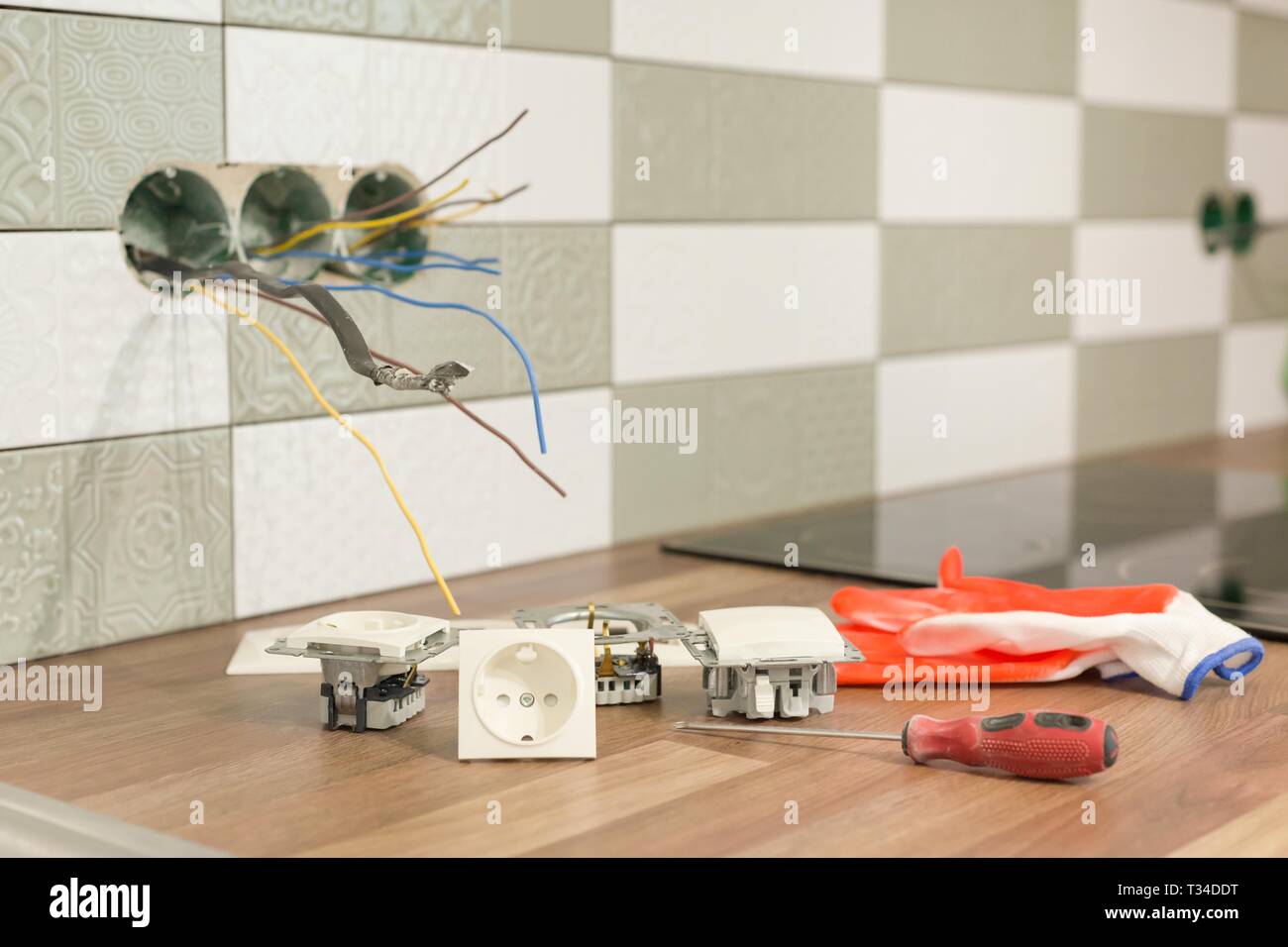 Install Electrical Outlet >> Preparing To Install An Electrical Outlet Closeup Of Install Electrical Outlet >> Preparing To Install An Electrical Outlet Closeup Of