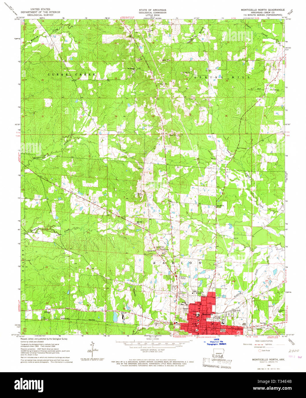 Monticello arkansas map hires stock photography and images Alamy