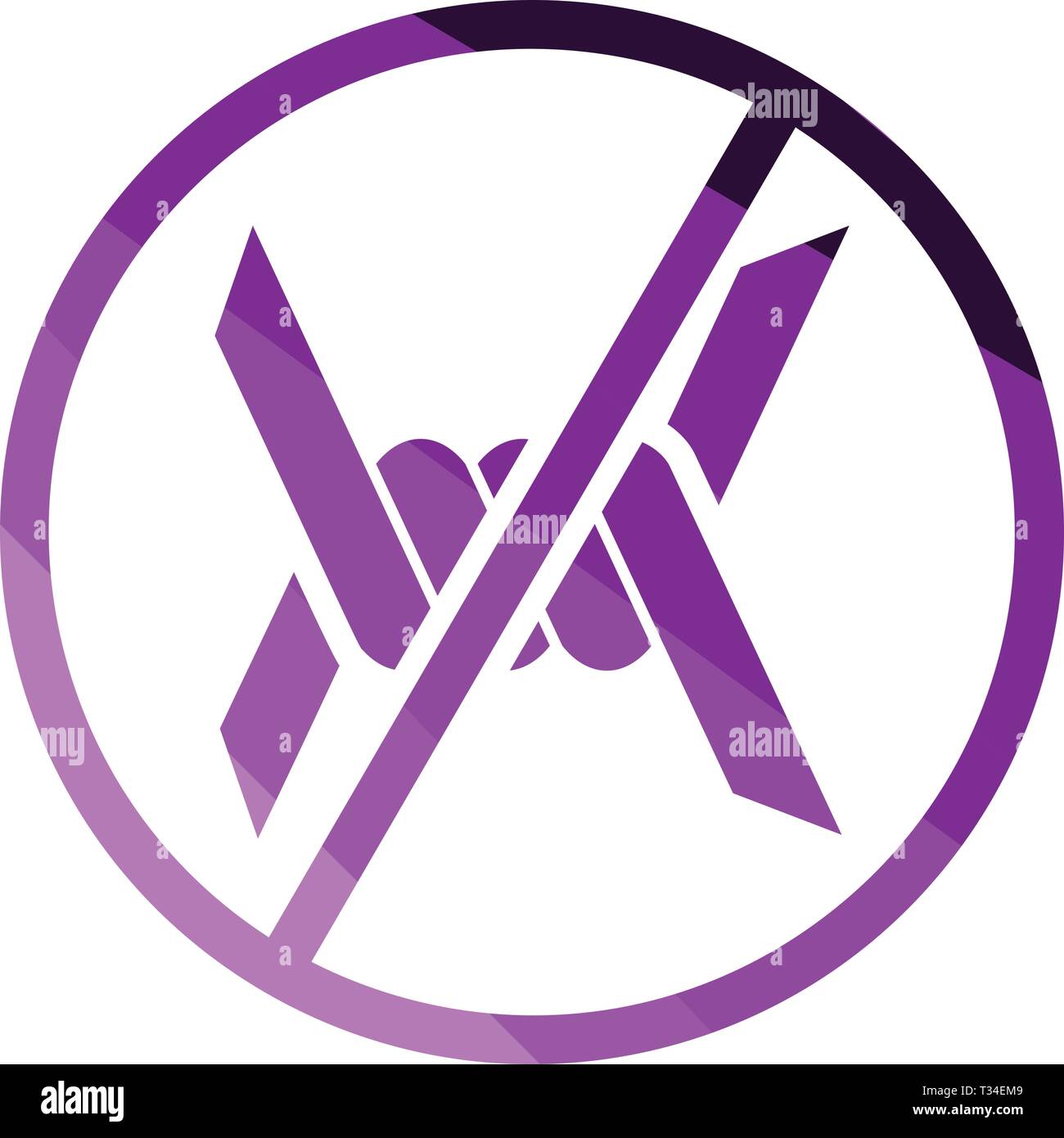 Barbed wire icon. Flat color design. Vector illustration. Stock Vector