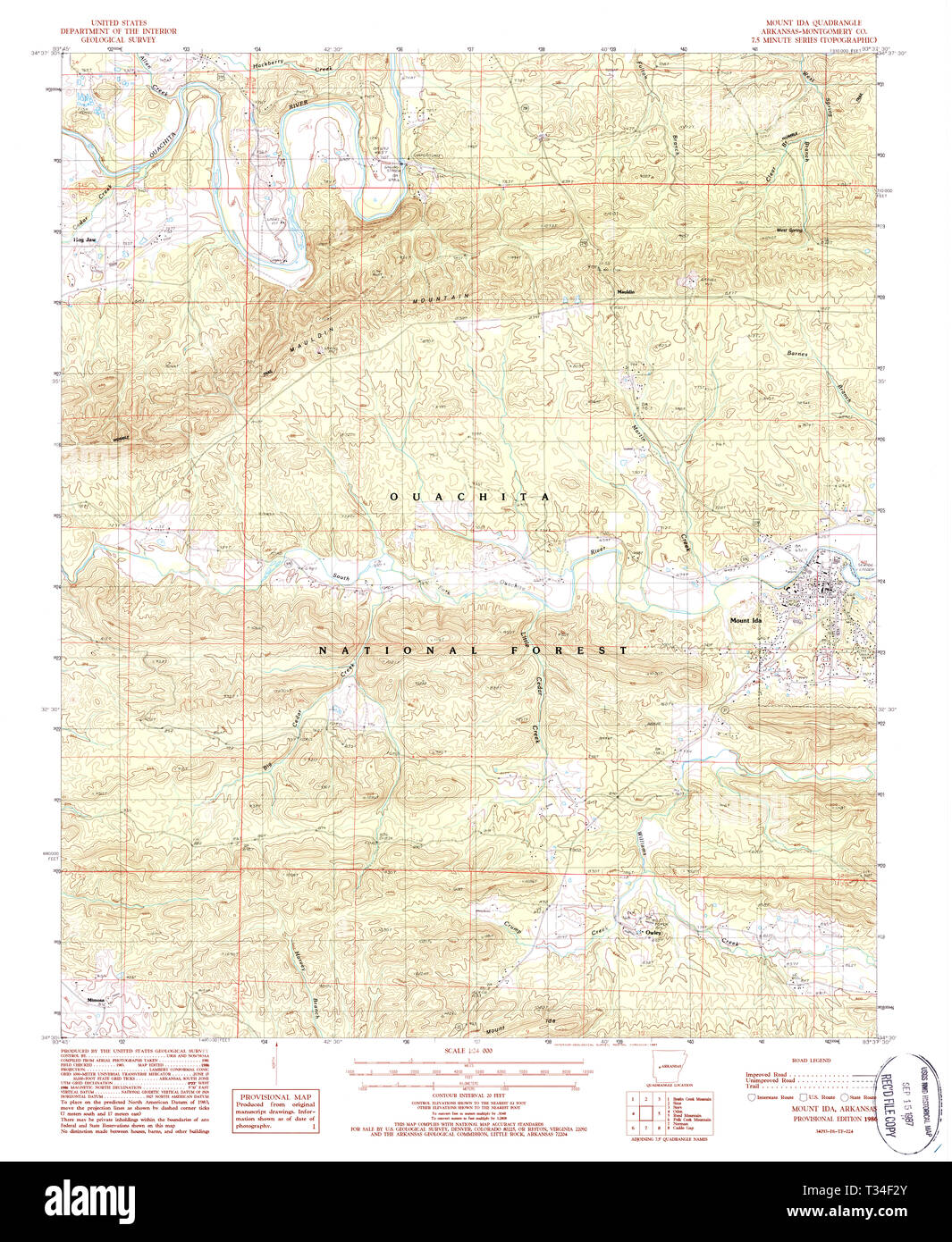 Mount ida arkansas map hires stock photography and images Alamy