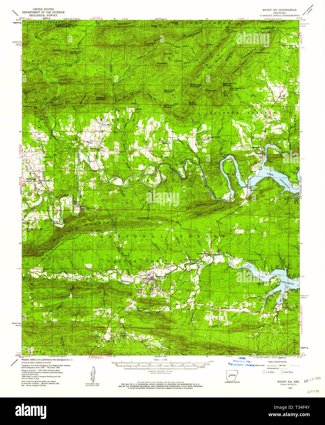 Mount ida arkansas map hires stock photography and images Alamy