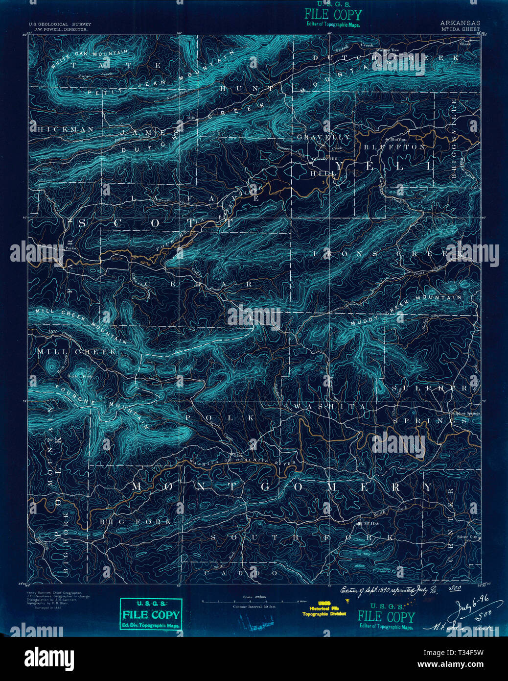 Mount ida arkansas map hires stock photography and images Alamy