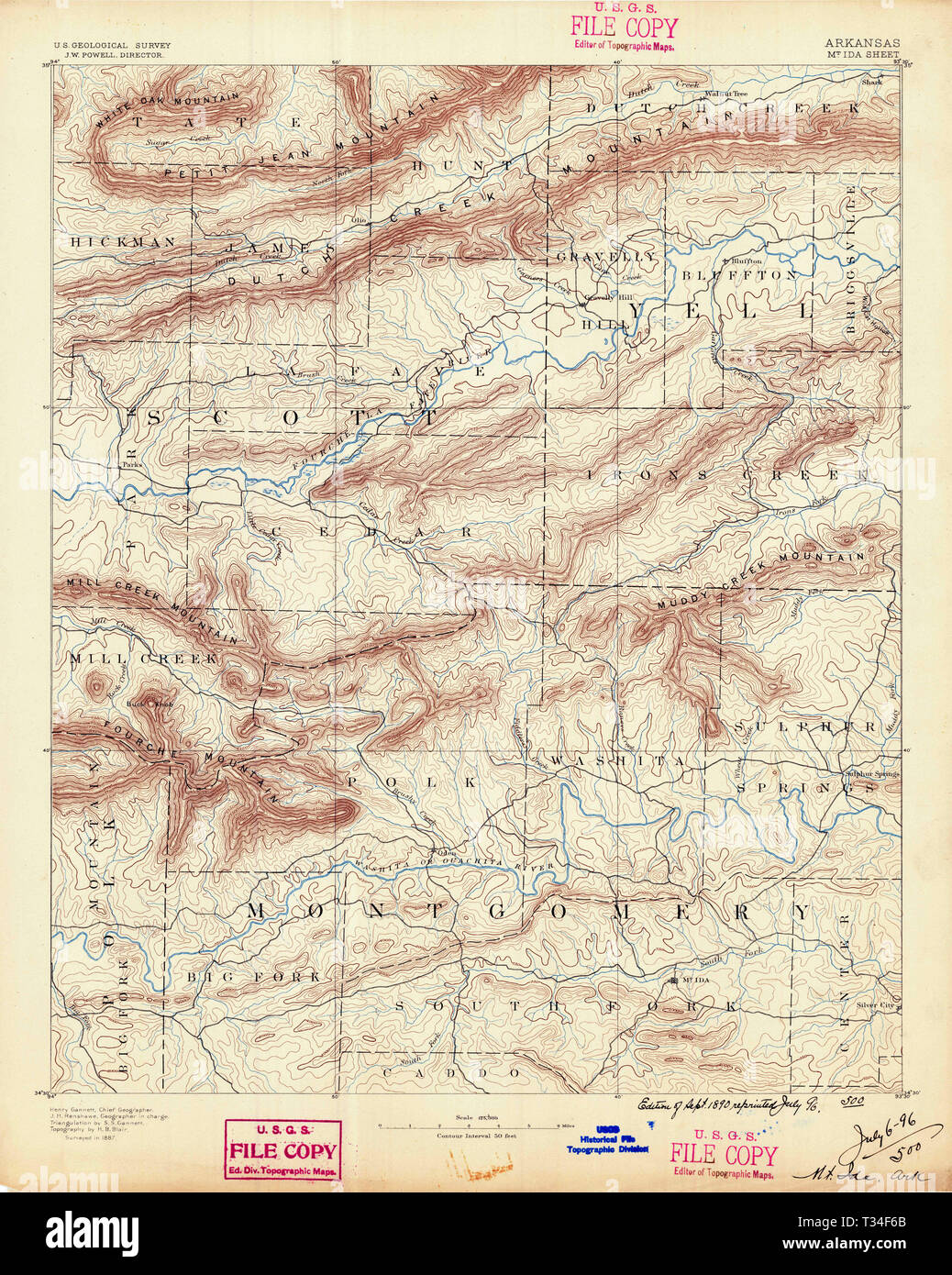 Map of mount ida hires stock photography and images Alamy
