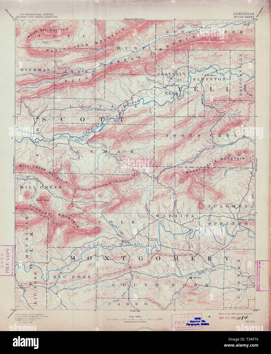 Map of mount ida hires stock photography and images Alamy
