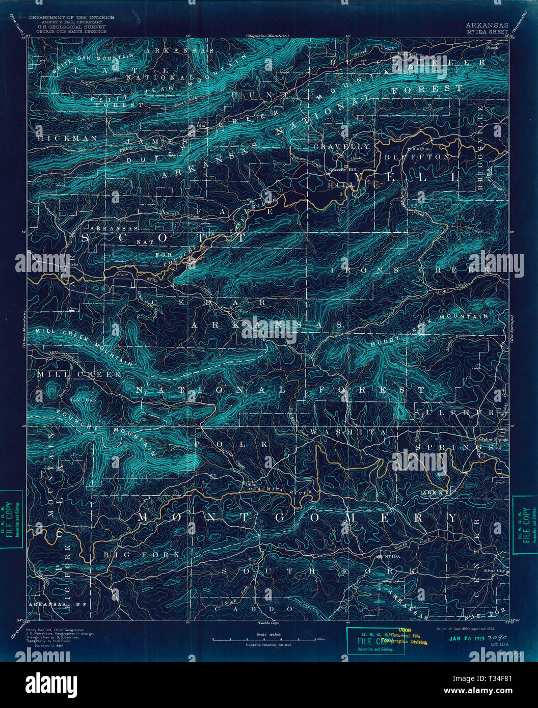 Map of mount ida hires stock photography and images Alamy