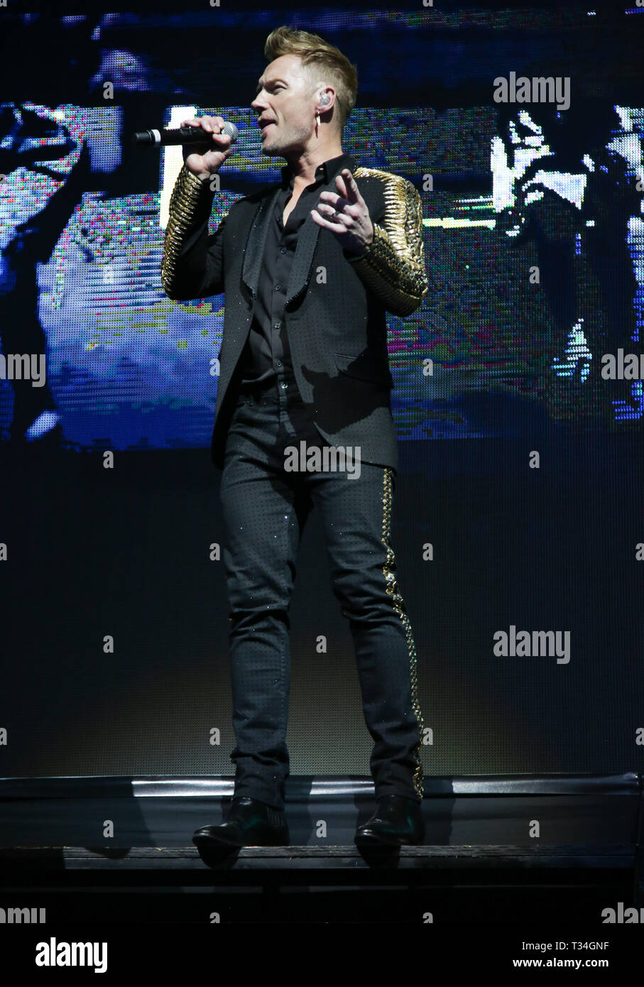 Ronan Keating seen performing at the ICC in Sydney during the Boyzone's Thank You & Goodnight Farewell Tour. Stock Photo