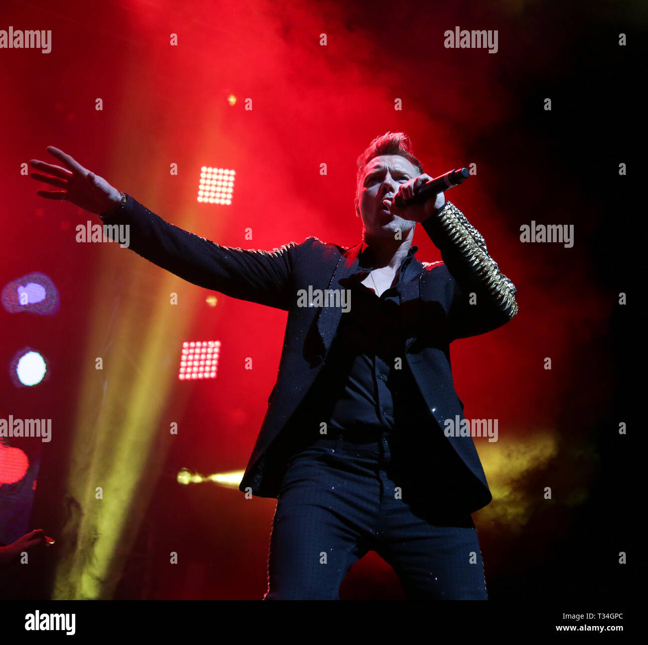 Ronan Keating seen performing at the ICC in Sydney during the Boyzone's Thank You & Goodnight Farewell Tour. Stock Photo