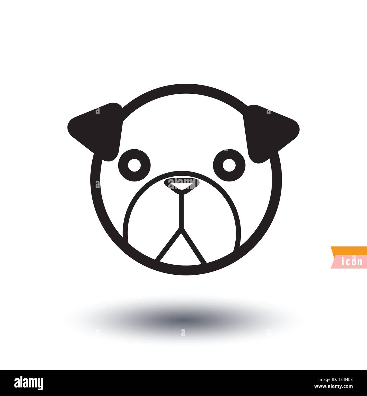 Dog icon - vector illustration Stock Vector Image & Art - Alamy