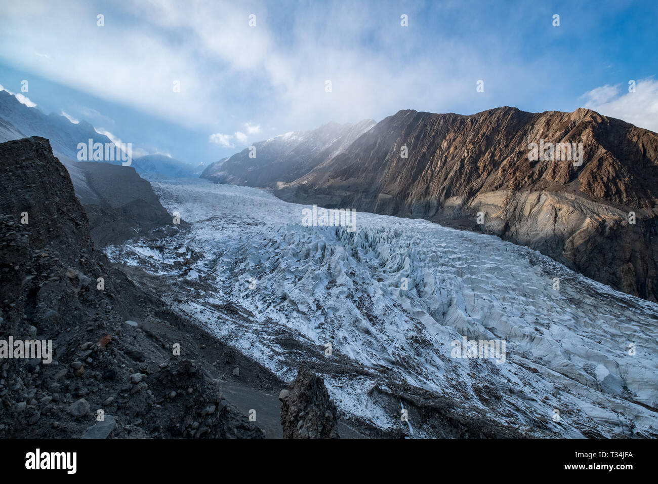 Passu Glacier, Gilgit-Baltistan, Pakistan Stock Photo