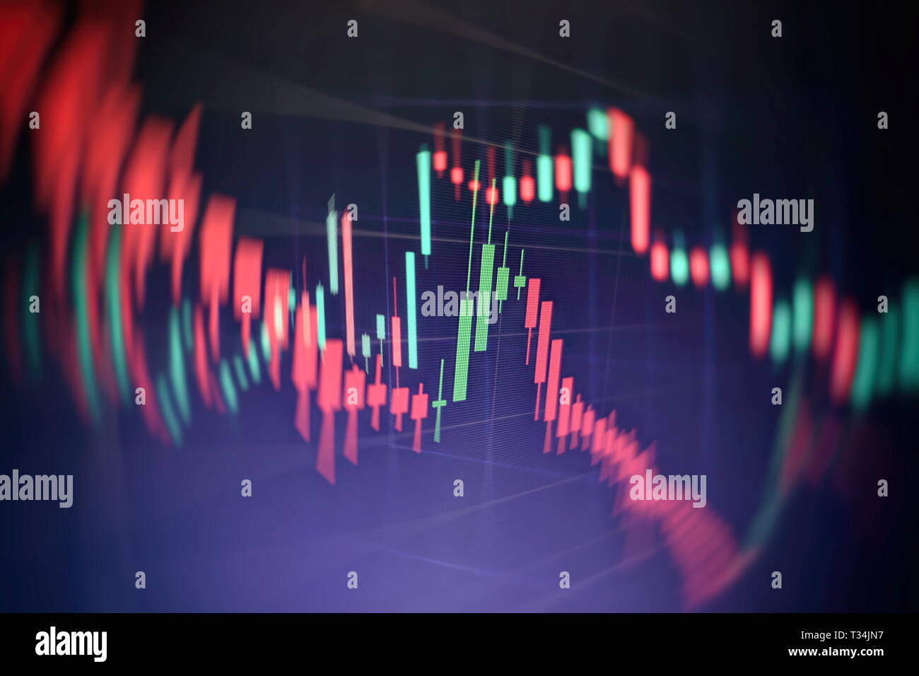 Abstract Glowing Forex Chart Interface Wallpaper Investment Trade - 