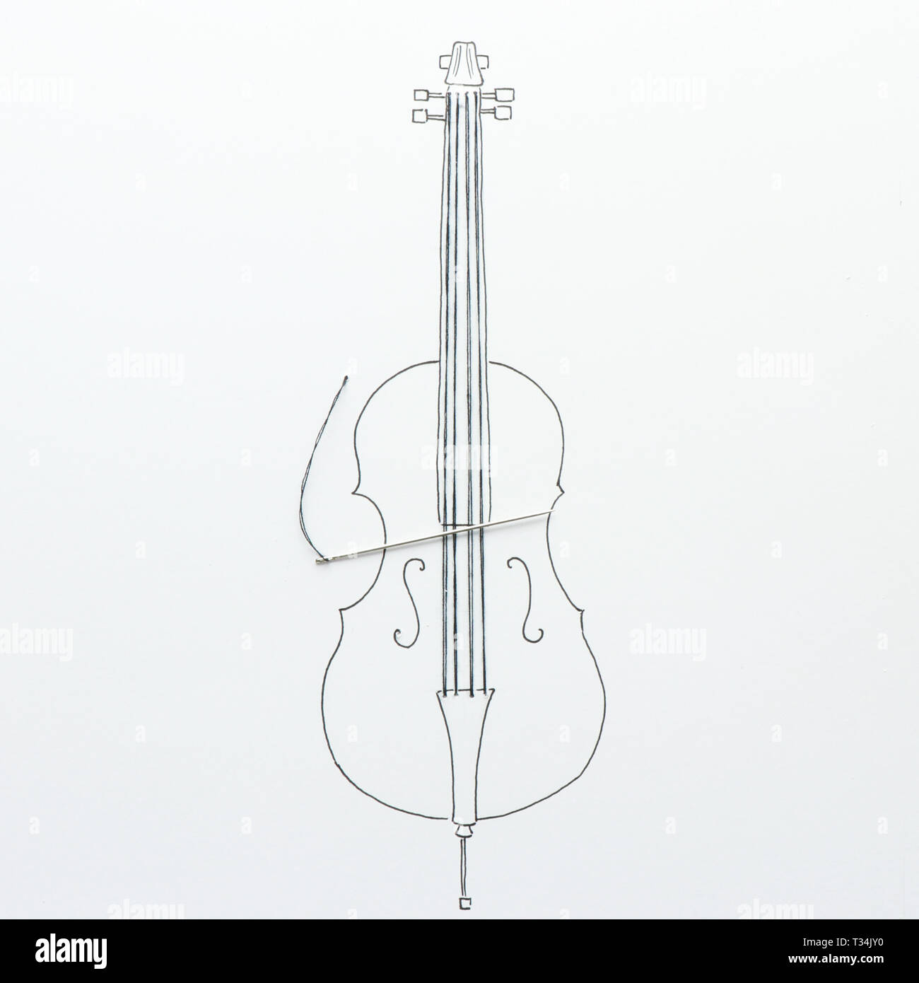 Two String Bass Instrument Conceptual double bass Stock Photo - Alamy