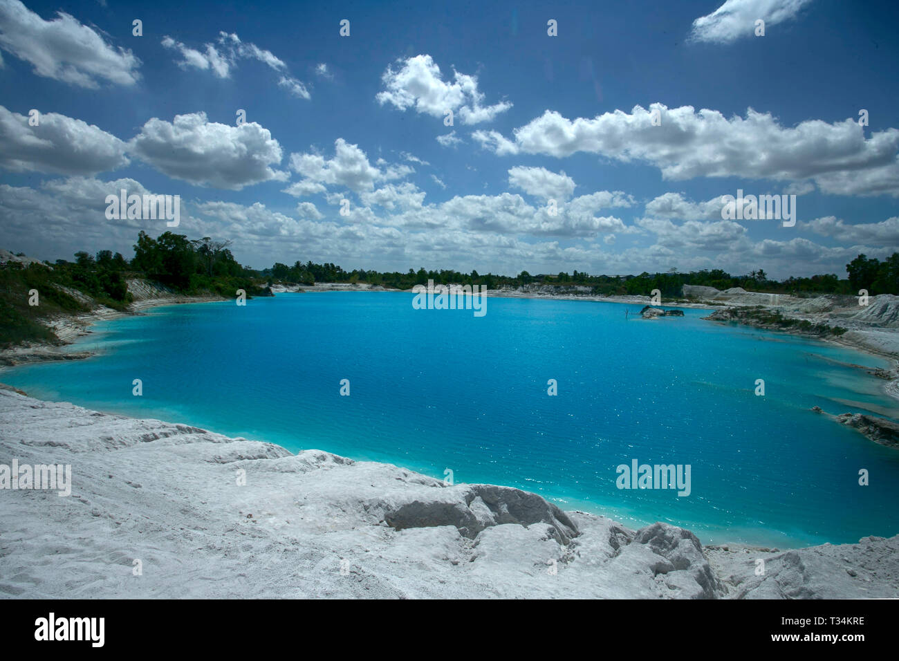 Turquoise lake, Belitung Island, Indonesia Stock Photo