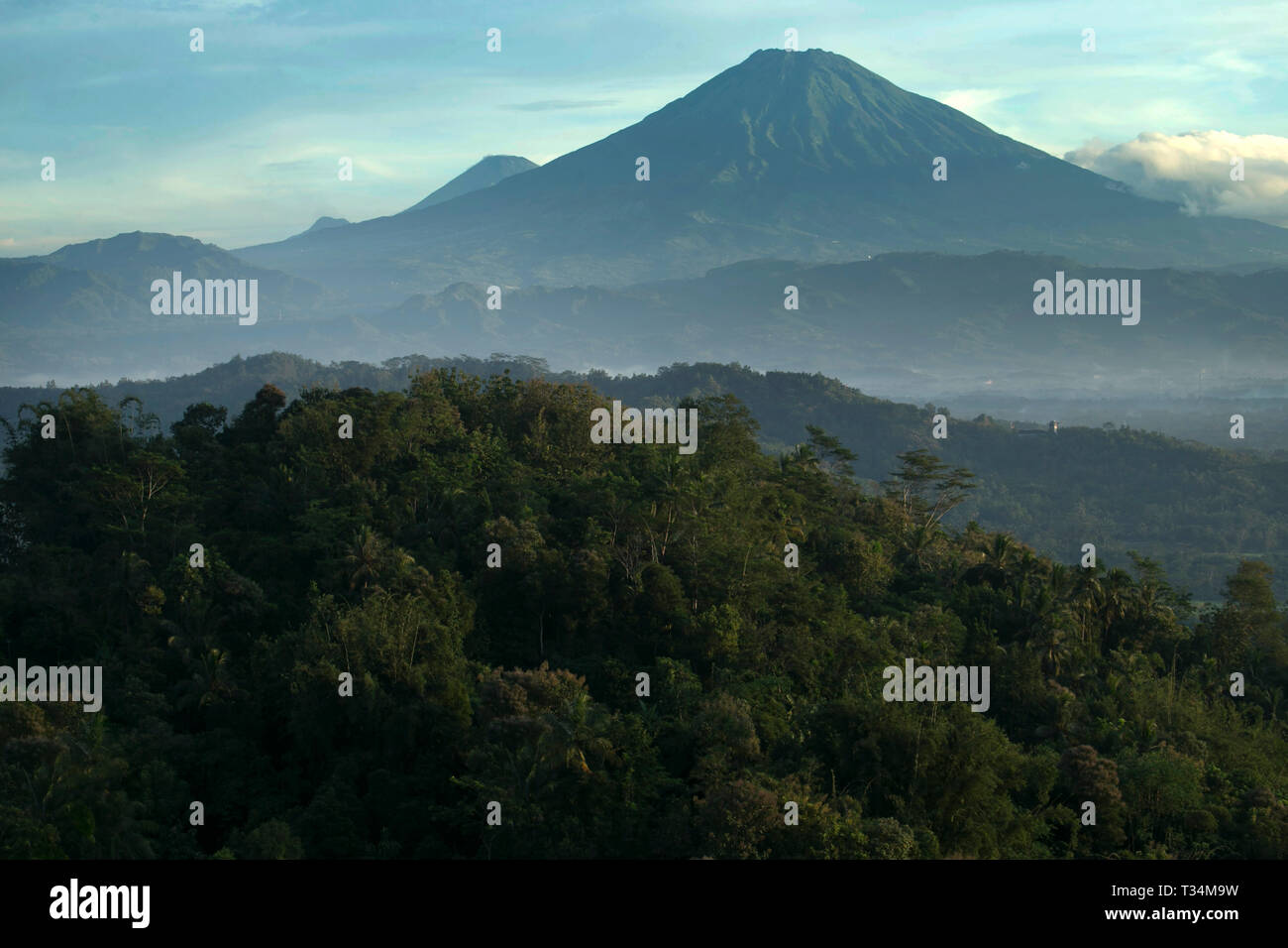 Mountain landscape, Yogyakarta, Central Java, Indonesia Stock Photo