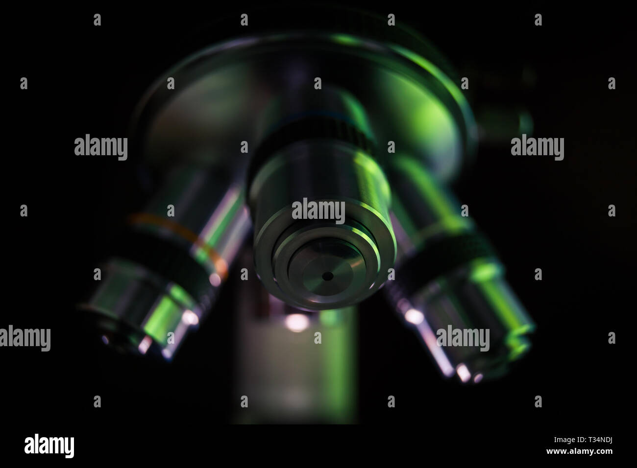 Optical microscope science and laboratory equipment. Microscope is