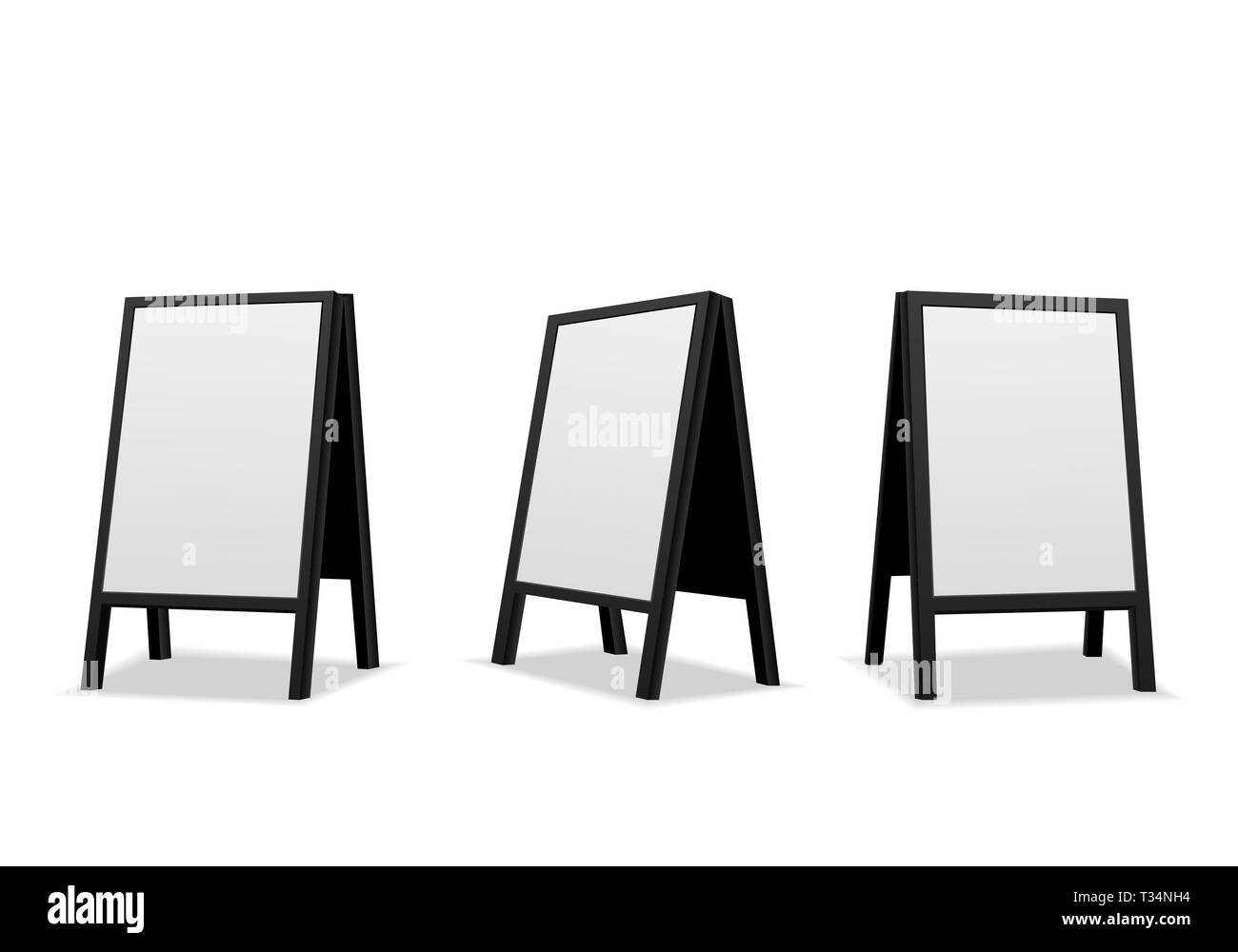 Advertising stands on a white background. Vector illustration Stock Photo Alamy