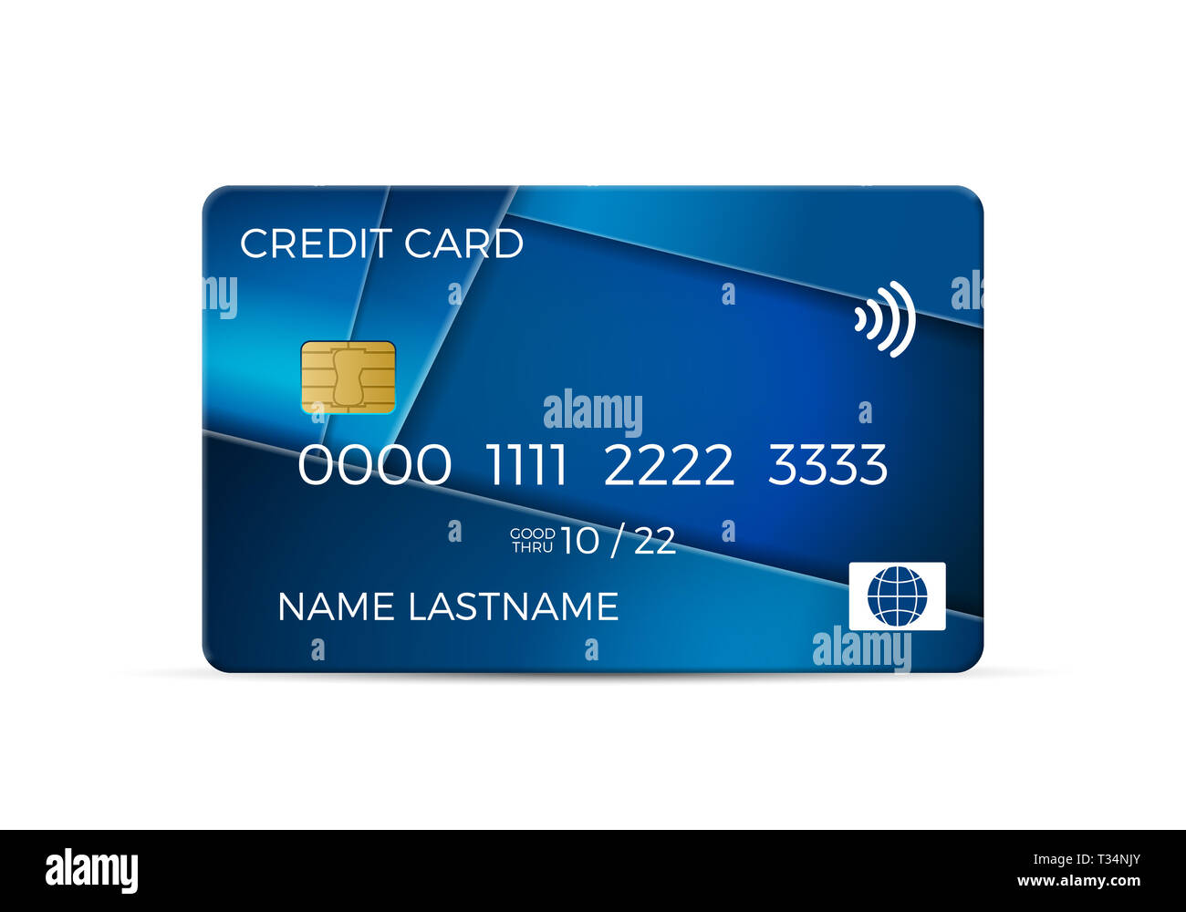 Credit card on a white background. Vector illustration Stock Photo - Alamy