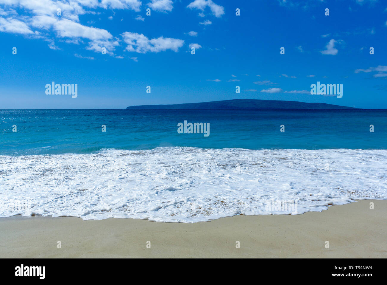 Tropical beach, Maui, Hawaii, United States Stock Photo