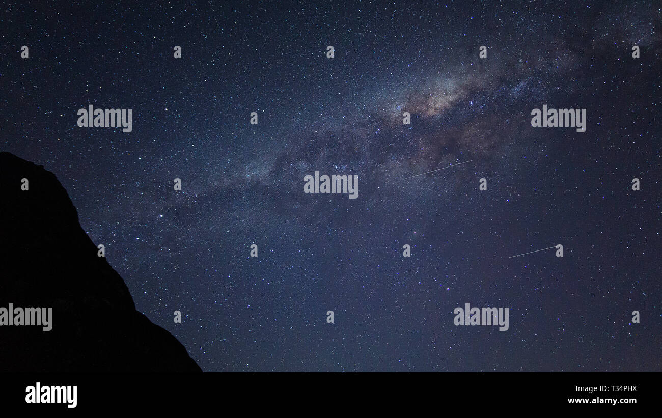 Milky Way over Milford Sound, South Island, New Zealand Stock Photo - Alamy