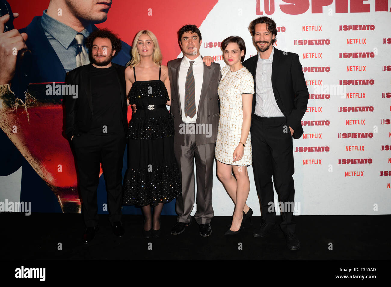 Milan, Italy. 07th Apr, 2019. Milan, Netflix film premiere