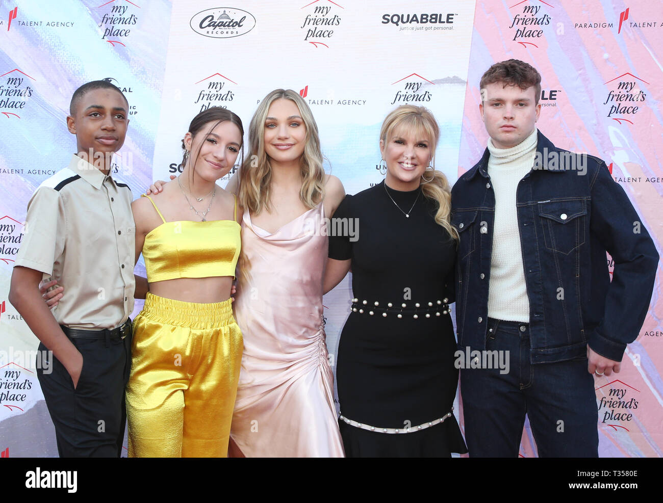 Los Angeles, Ca, USA. 6th Apr, 2019. Maddie Ziegler, Mackenzie Ziegler, Melissa  Gisoni, Guests, at the Ending Youth Homelessness: A Benefit For My Friend's  Place at The Hollywood Palladium in Los Angeles,