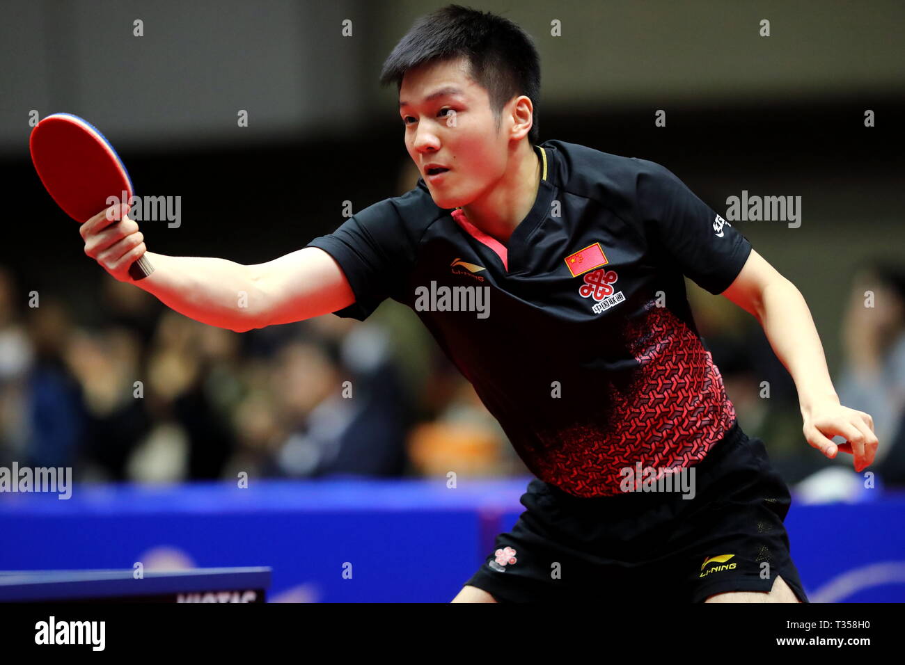 Yokohama Cultural Gymnasium, Kanagawa, Japan. 5th Apr, 2019. Fan Zhendong  (CHN), APRIL 5, 2019 - Table Tennis : 32nd LION ITTF-ATTU Asian Cup  Yokohama 2019 Men's Singles 1st stage at Yokohama Cultural