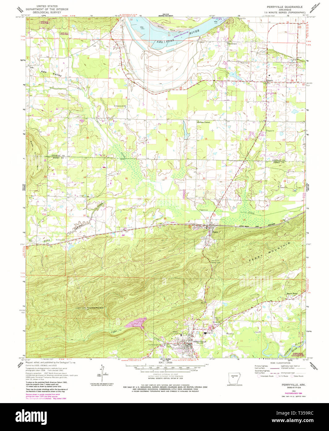 Perryville arkansas map Cut Out Stock Images & Pictures Alamy