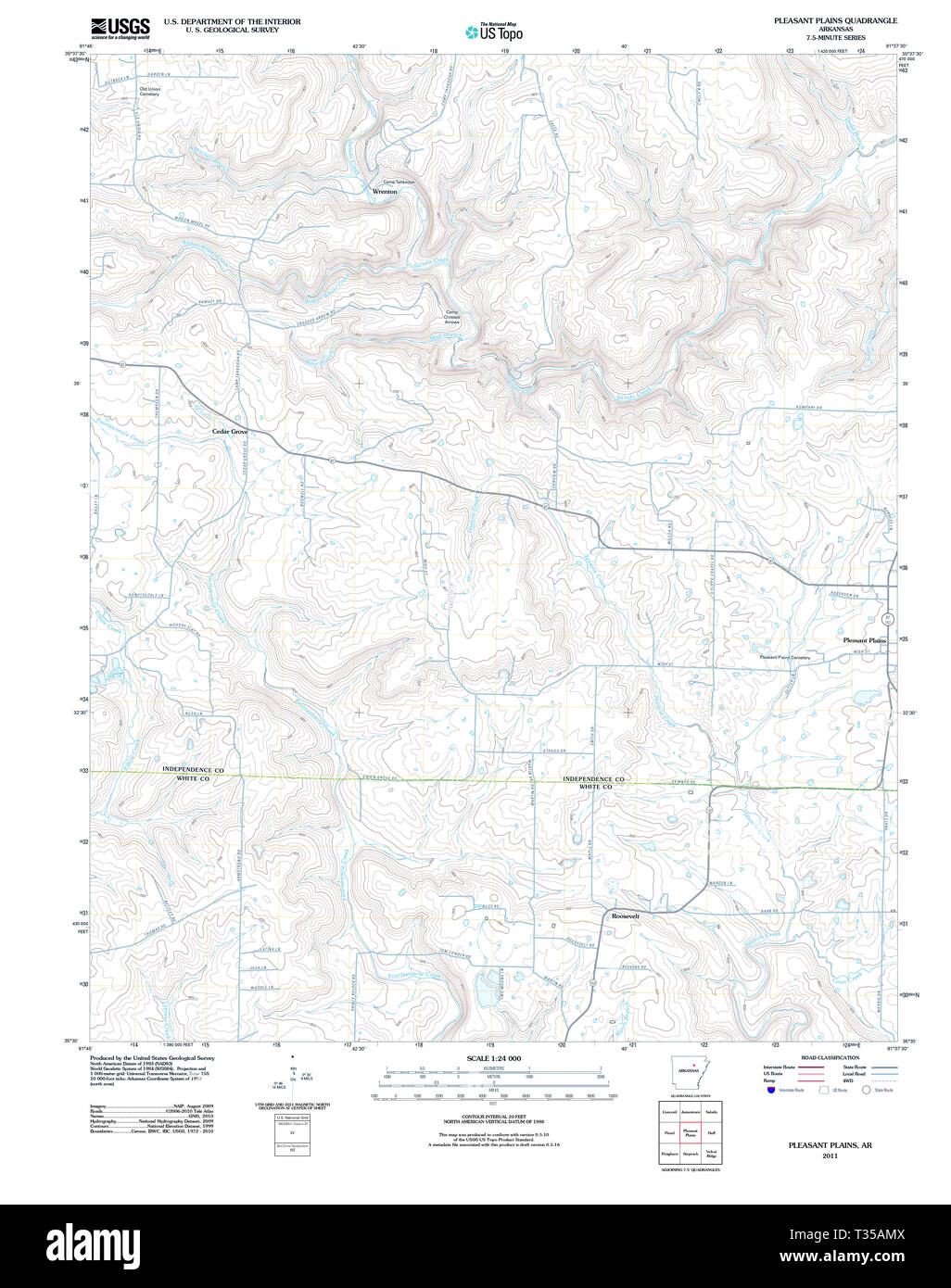 Pleasant plains arkansas map hires stock photography and images Alamy