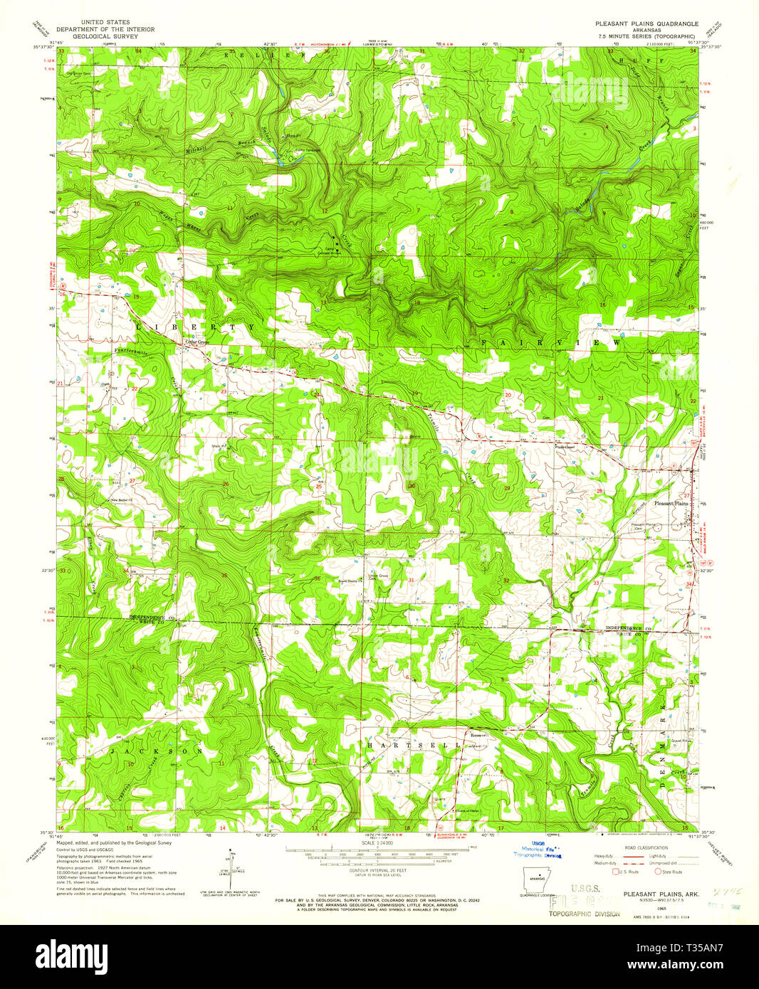 Map of pleasant plains hires stock photography and images Alamy