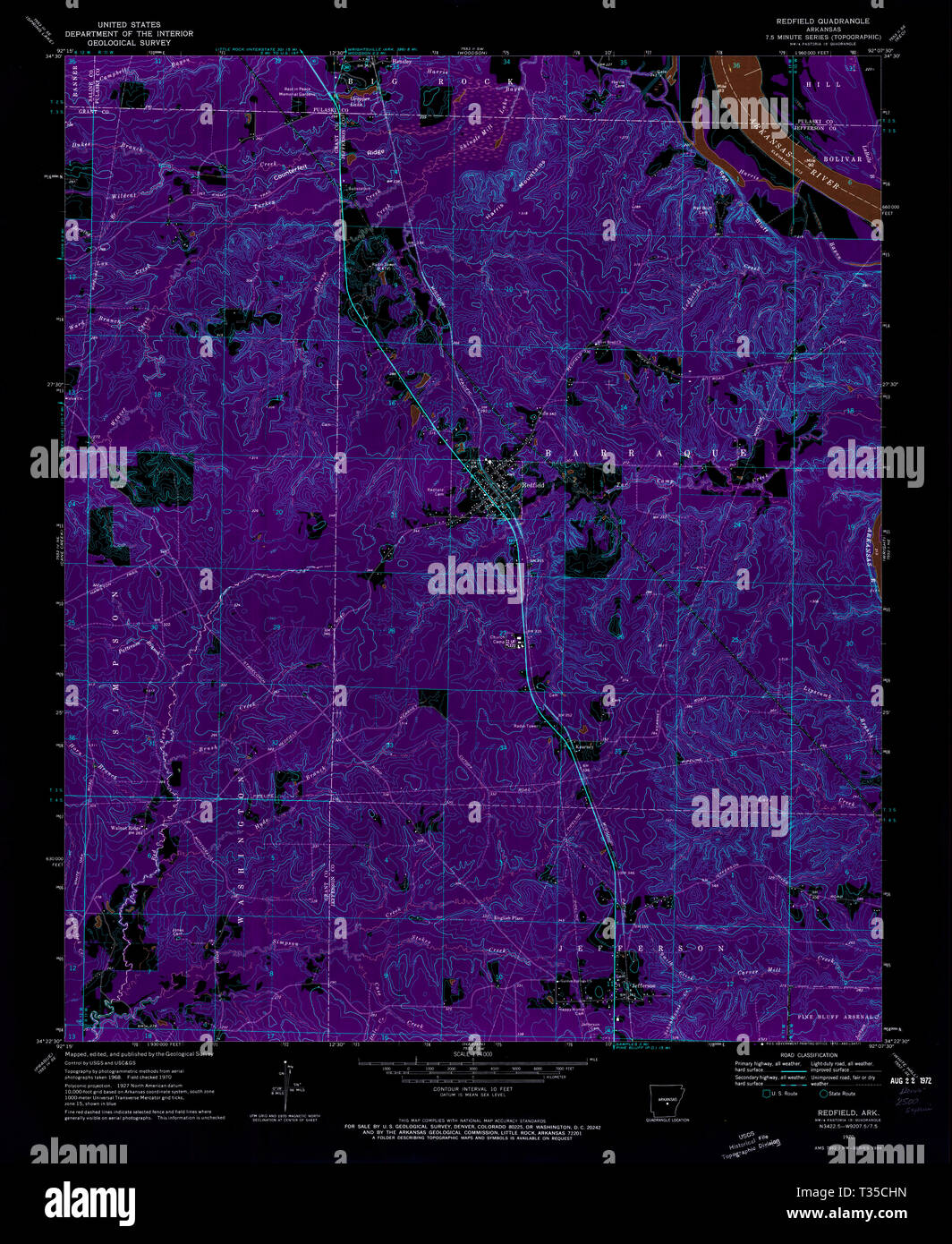 Map of redfield hires stock photography and images Alamy