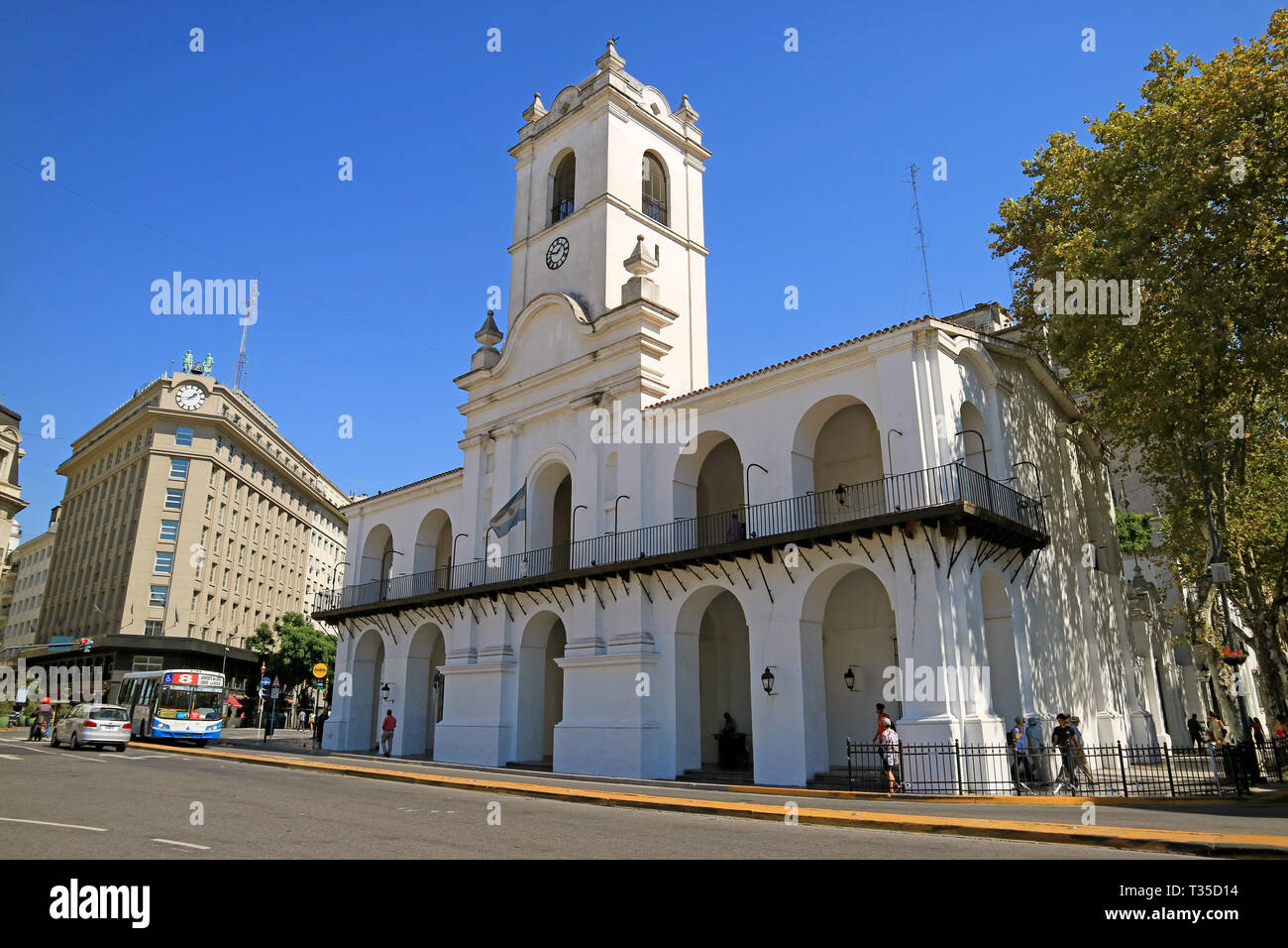 The Buenos Aires Cabildo Museum, Former Town Council during the Colonial Era, Buenos Aires, Argentina Stock Photo