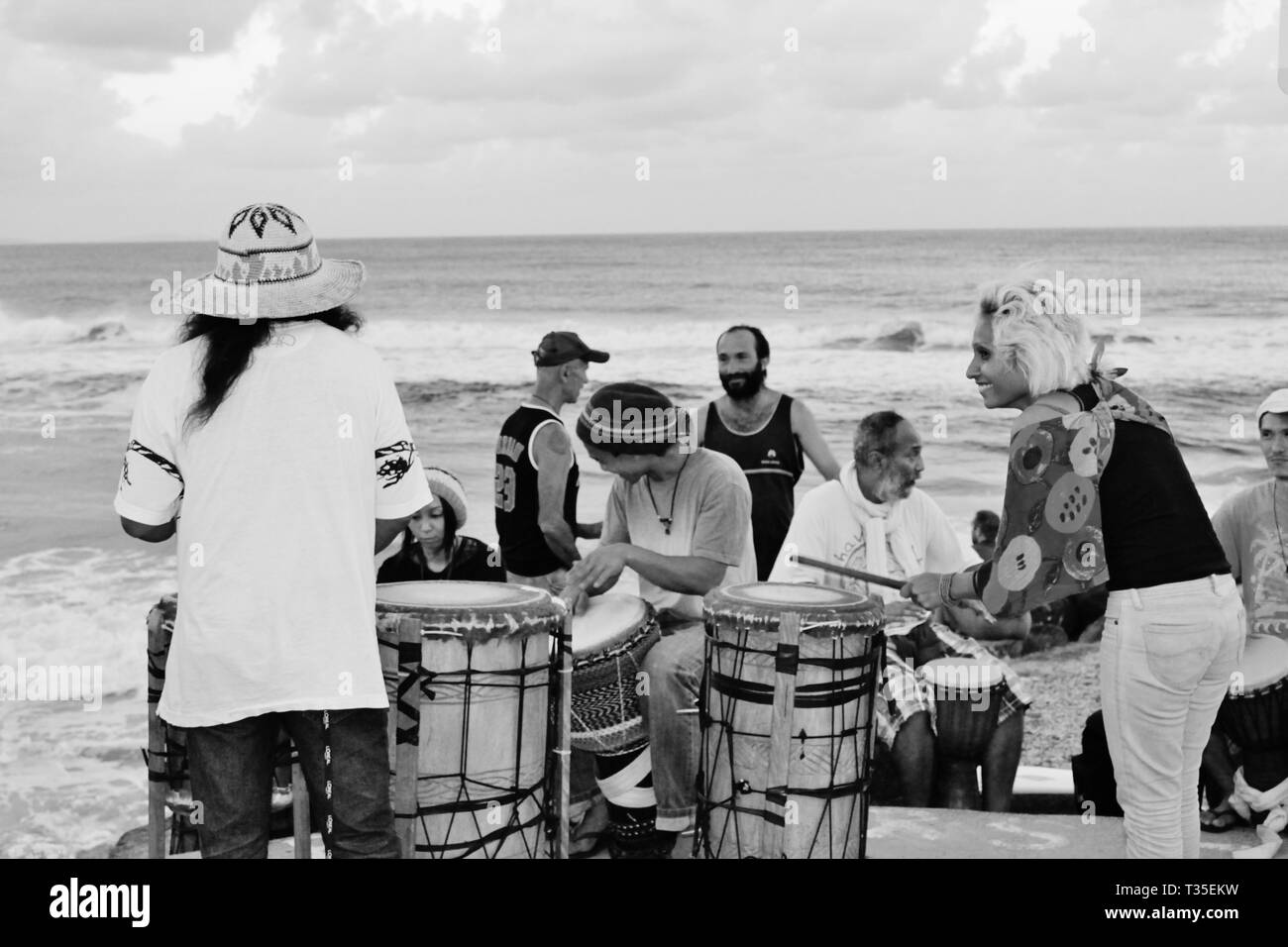 Byron Bay beach NSW Australia june 1st 2015 surfer watching the waves