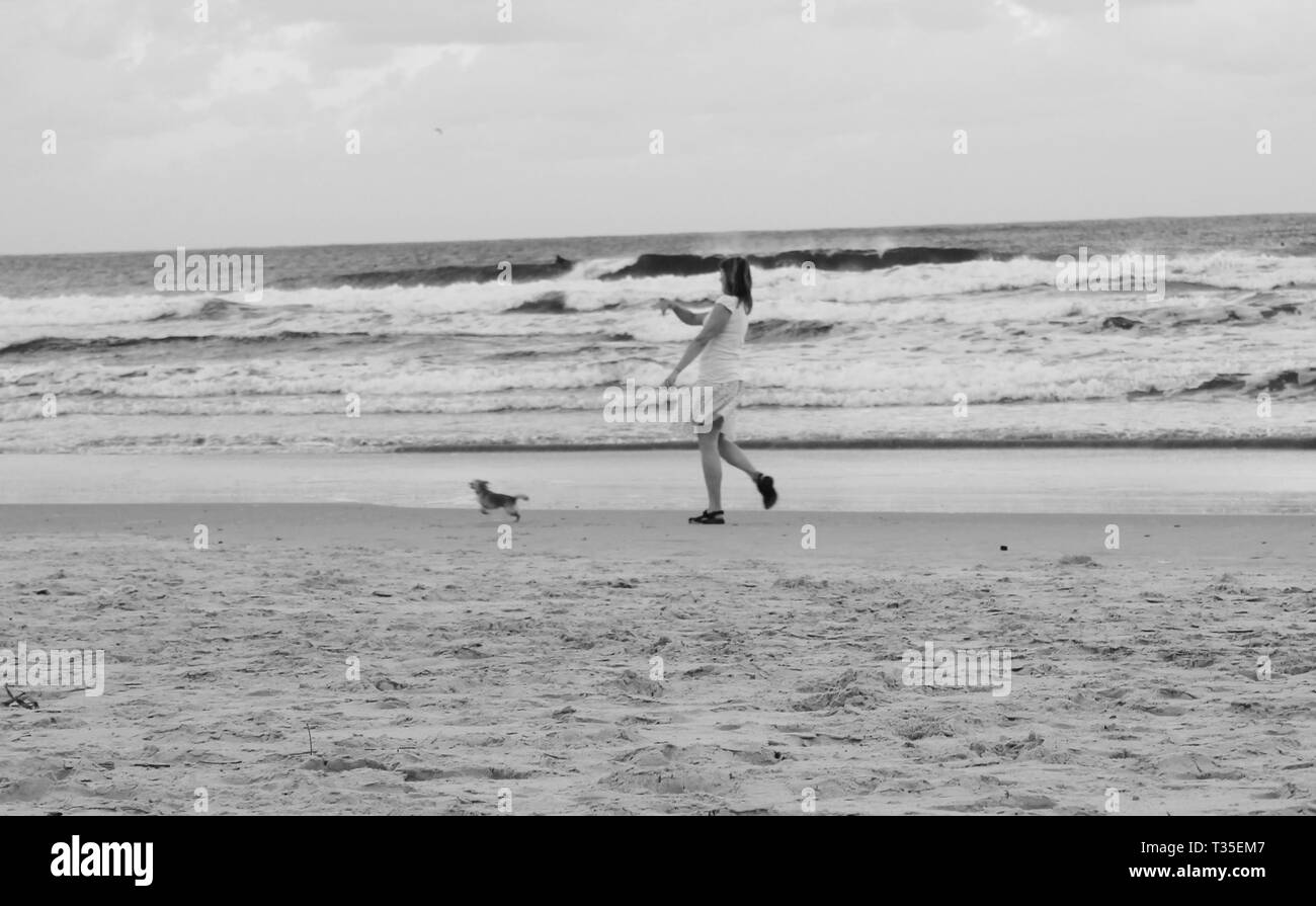 Byron Bay beach NSW Australia june 1st 2015 surfer watching the waves