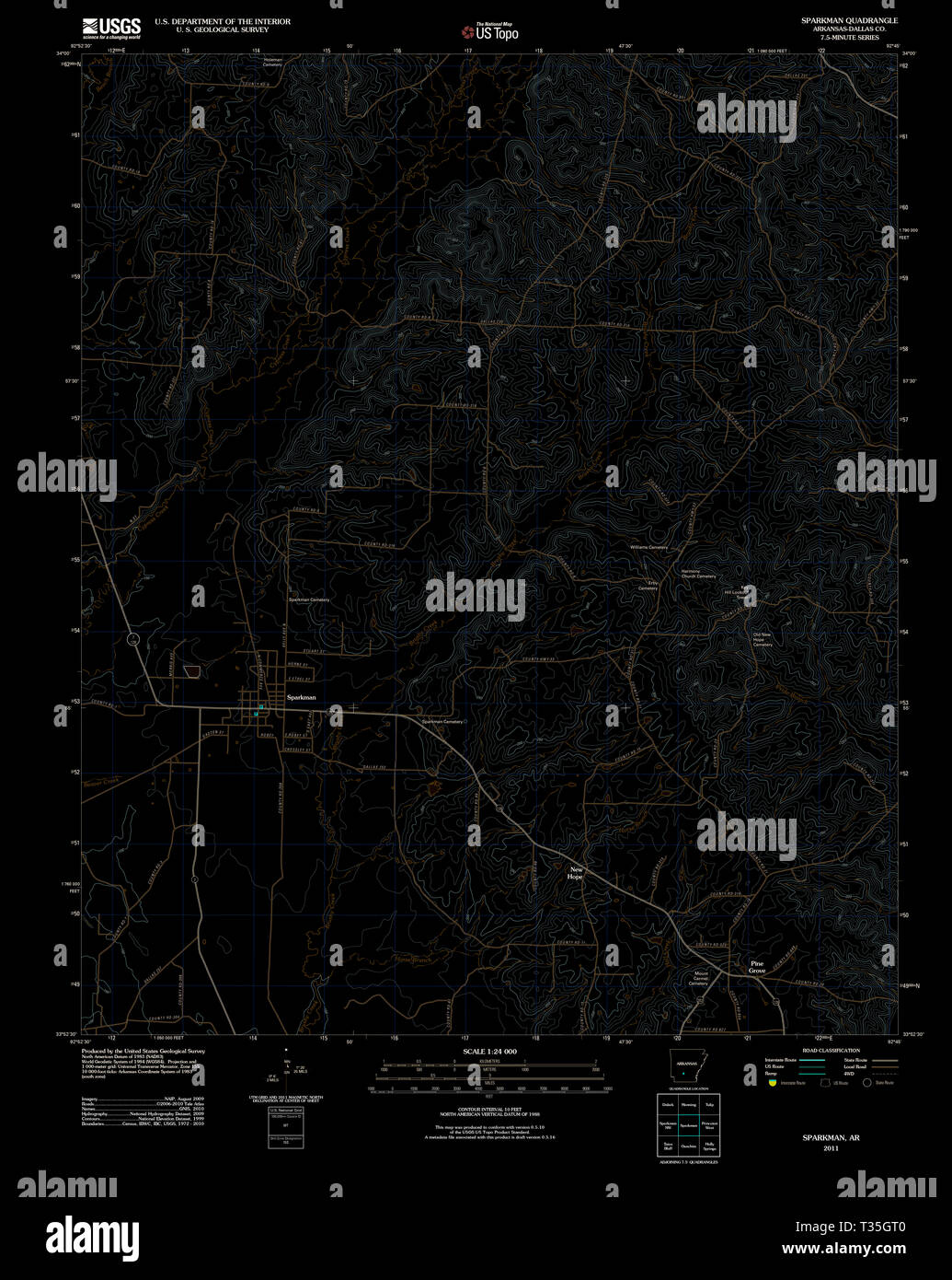 Sparkman arkansas map hires stock photography and images Alamy