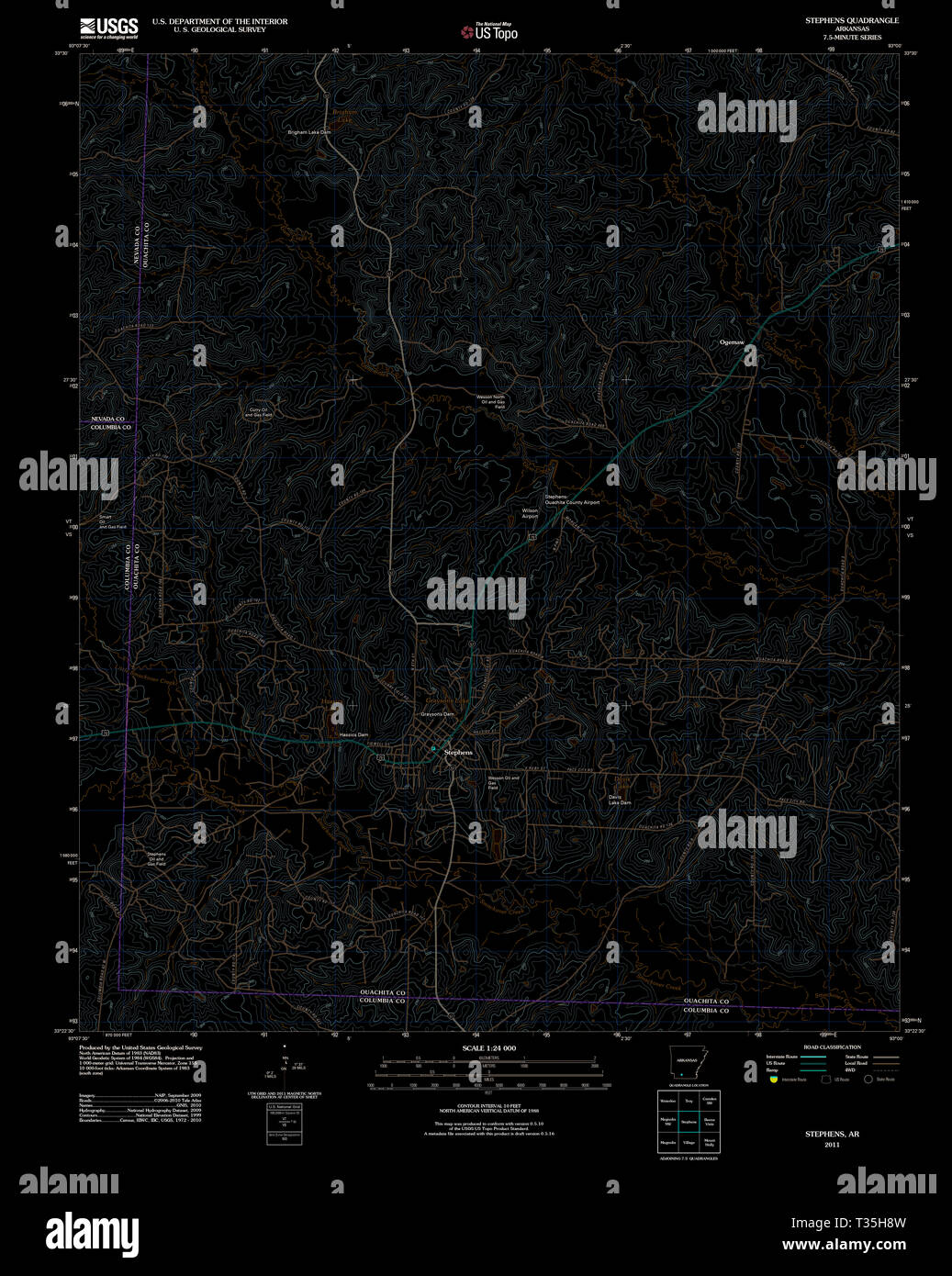 Stephens arkansas map hires stock photography and images Alamy