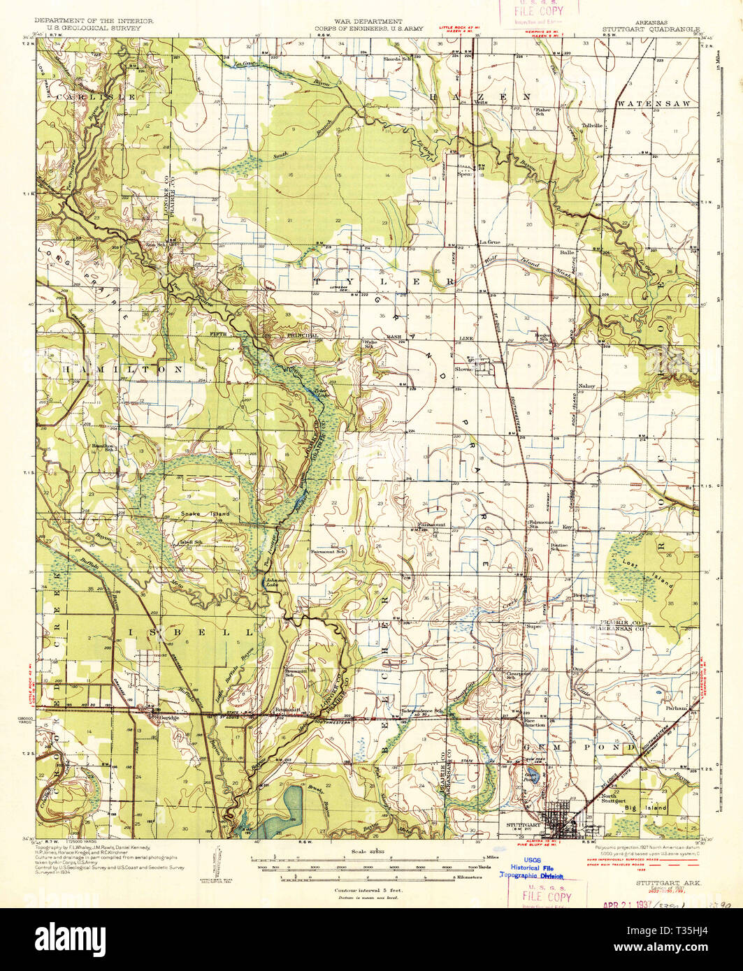 Map Of Stuttgart Arkansas Stuttgart, Arkansas, Map 1937, 1:62500, United States Of America By  Timeless Maps, Data U.s. Geological Survey Stock Photo - Alamy