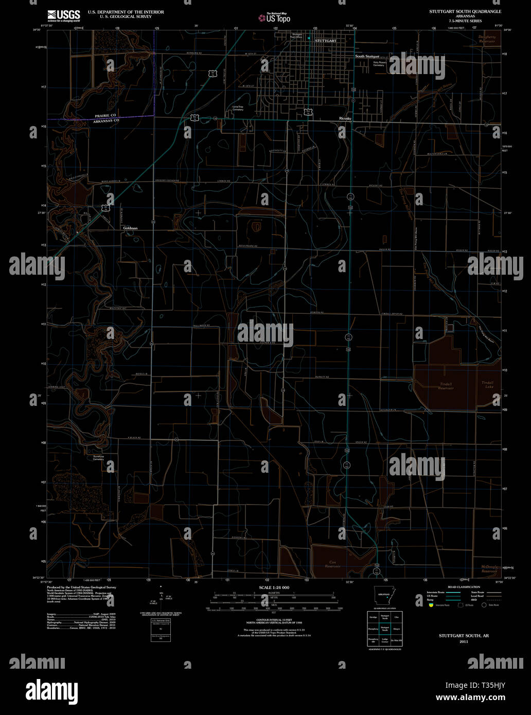 Map of stuttgart arkansas hires stock photography and images Alamy