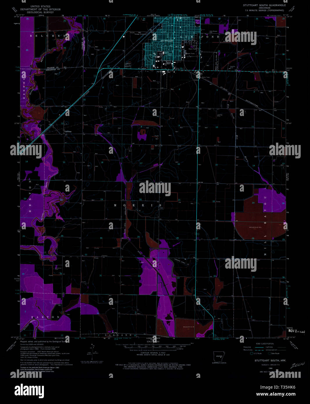 Map of stuttgart arkansas hires stock photography and images Alamy