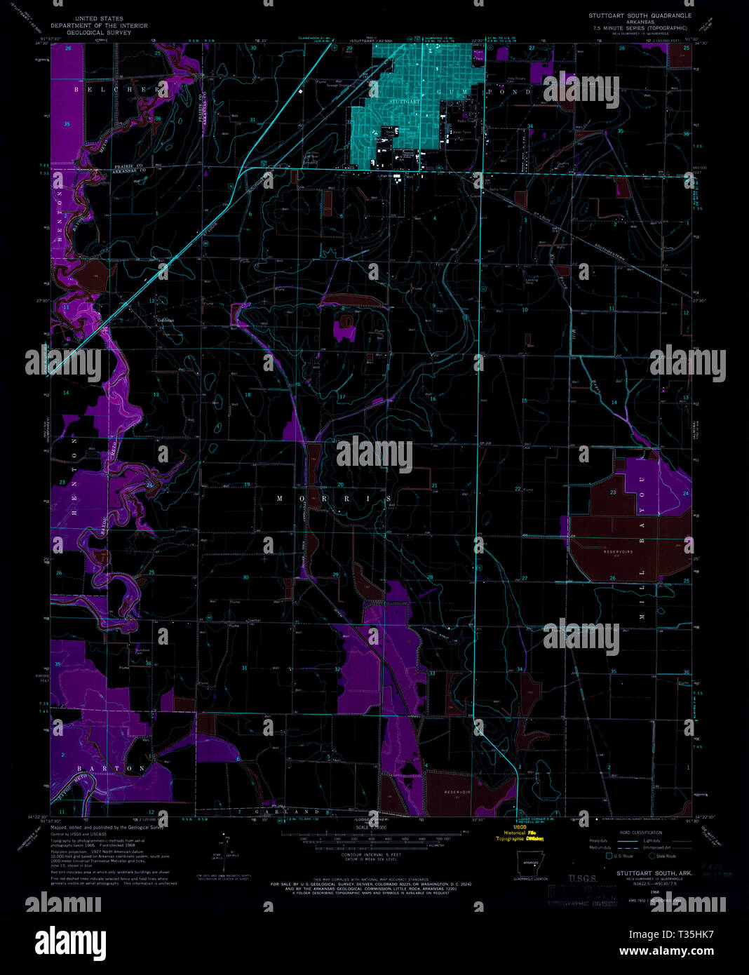 Map of stuttgart arkansas hires stock photography and images Alamy